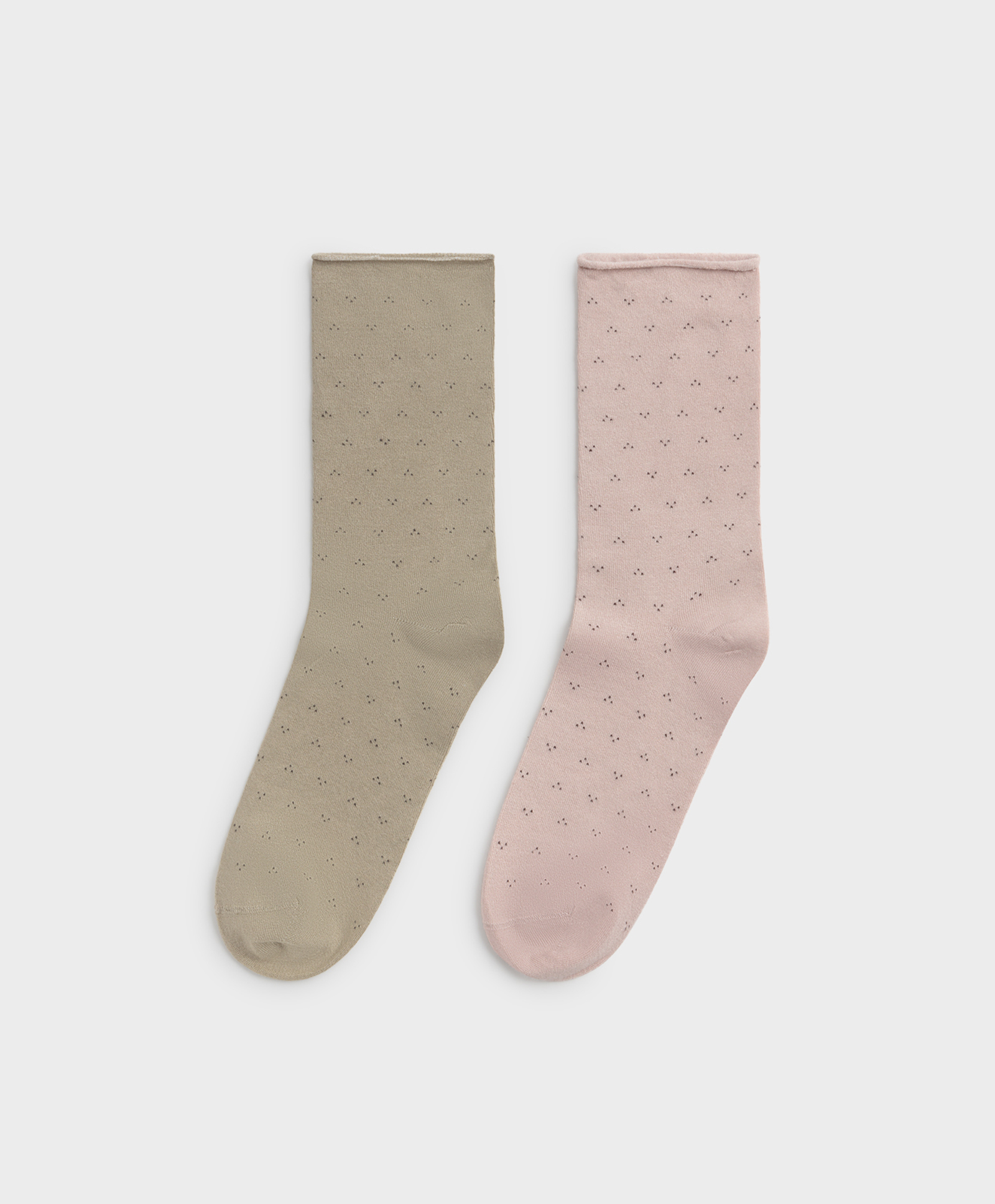 2 paires de chaussettes en micromodal soft touch à motif