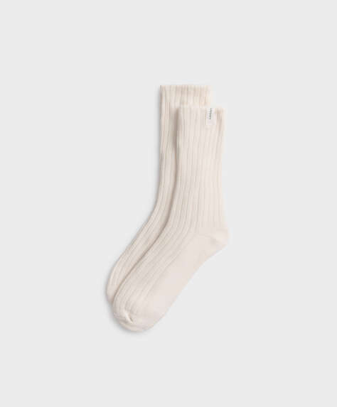 Medium thick ribbed socks