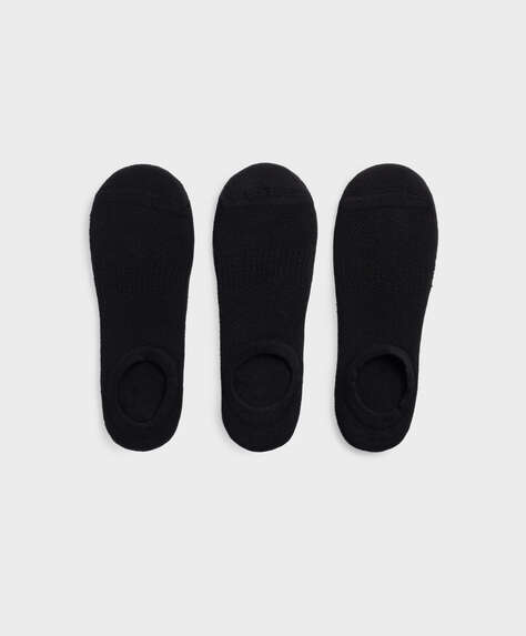 3 pares de calcetines footies algodón deportivos