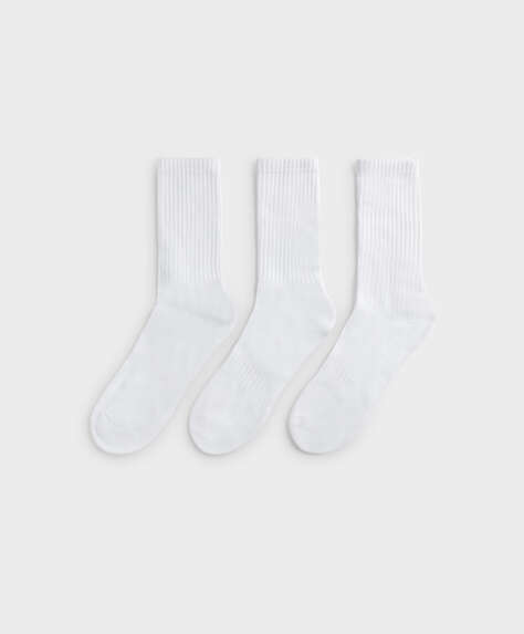 3 pares de calcetines medium algodón deportivos