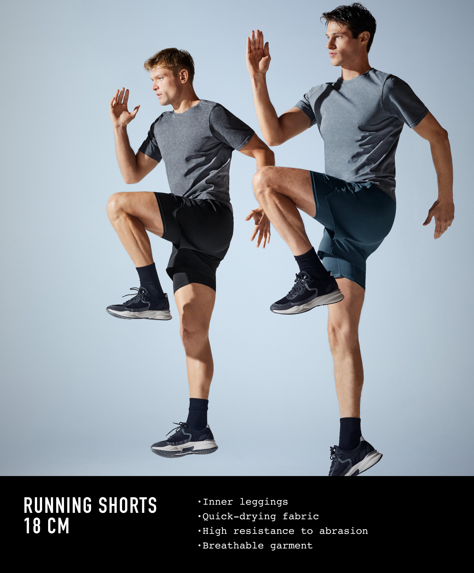 18 cm 2-in-1 training shorts