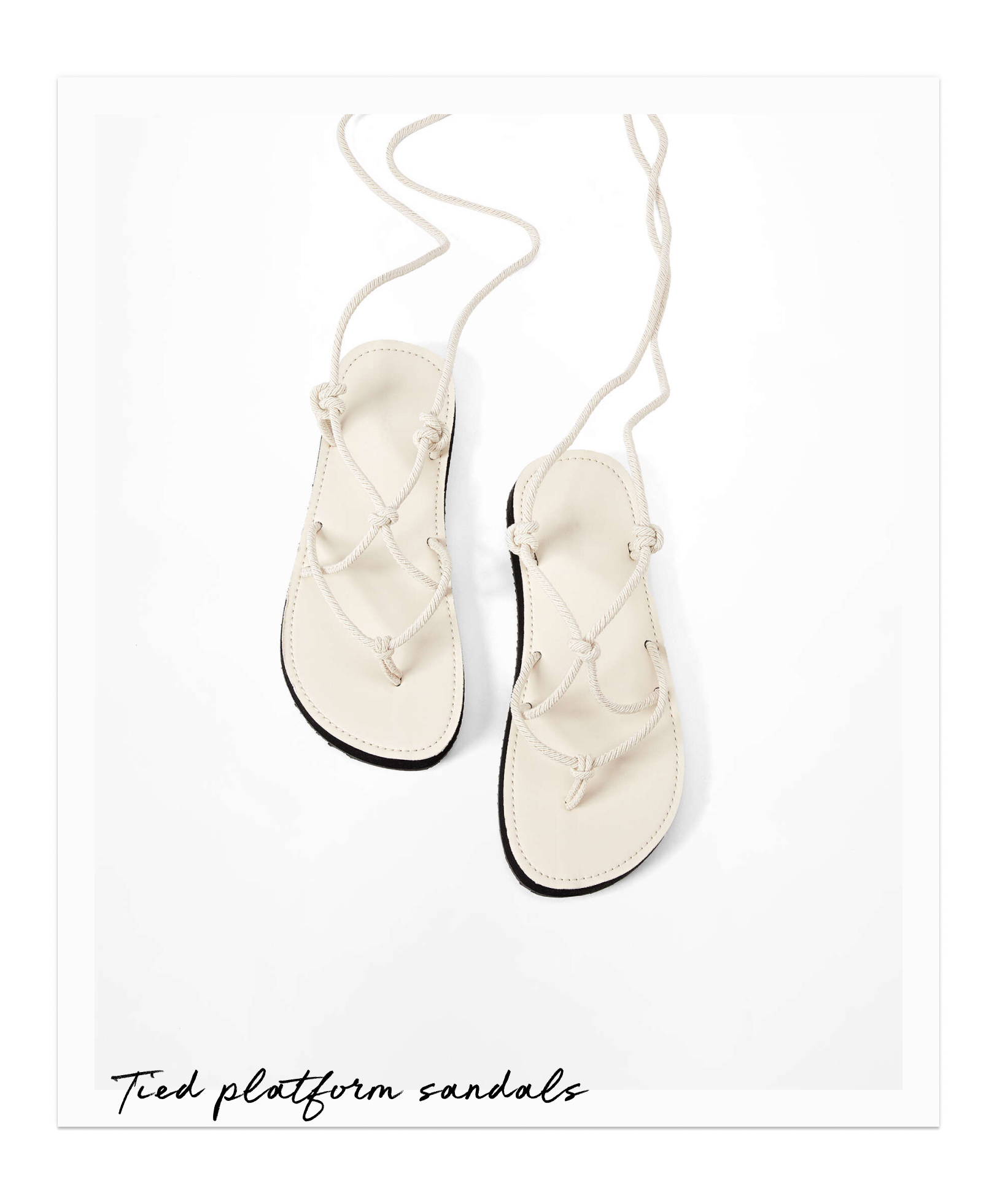 Tied platform sandals