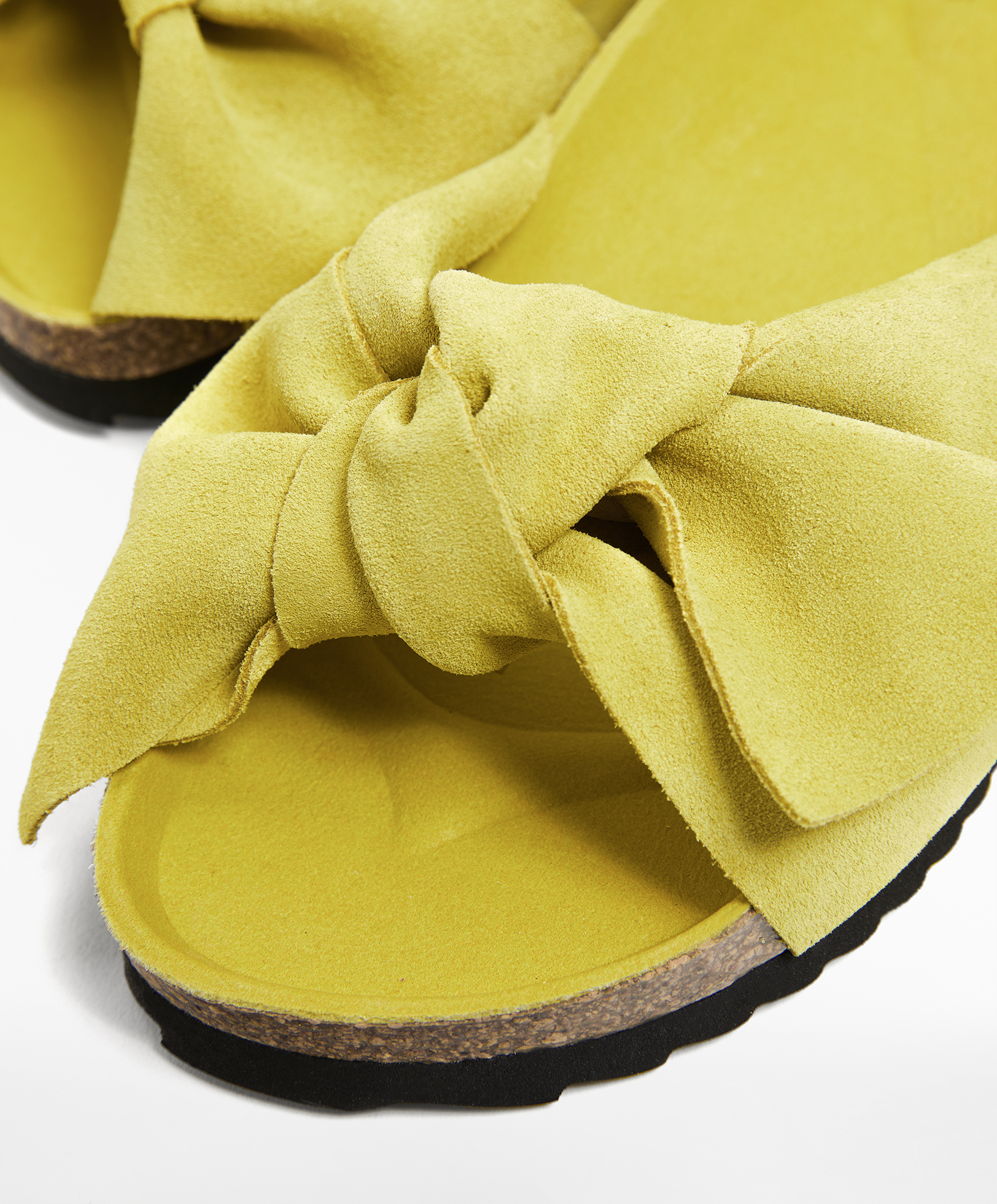 Mustard bow sandals sale