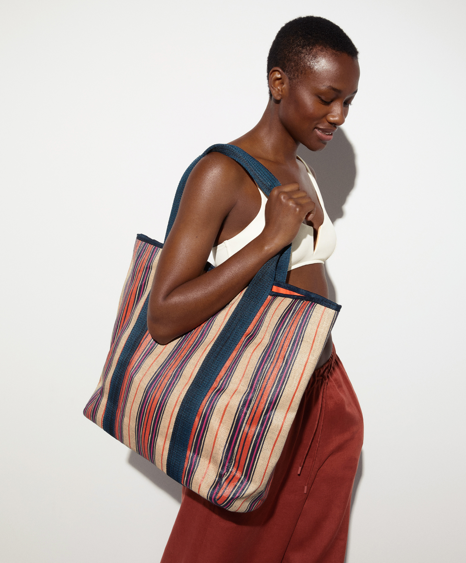 Bolso shopper rayas deals