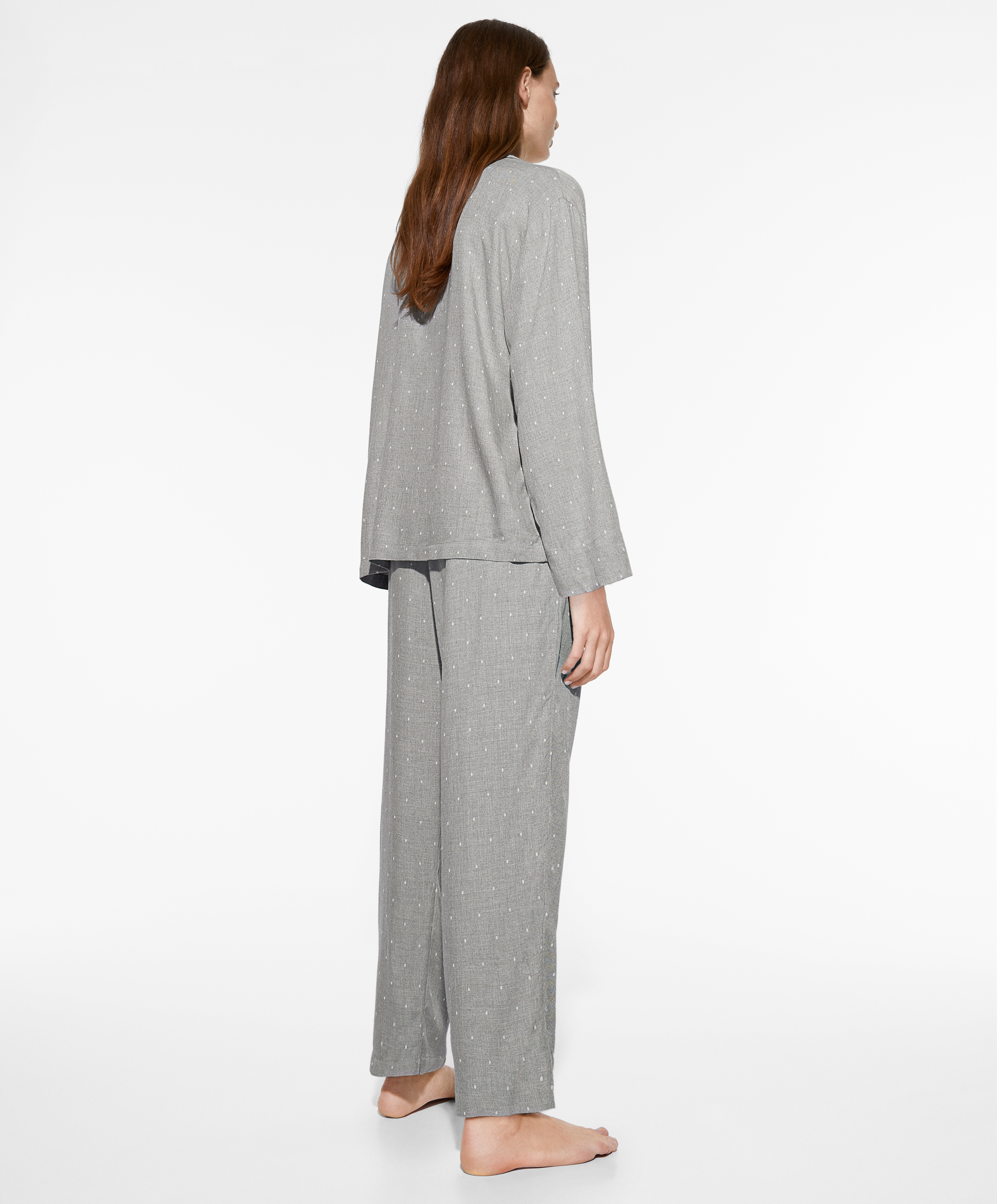 Conjunto pijama largo jacquard OYSHO United Kingdom