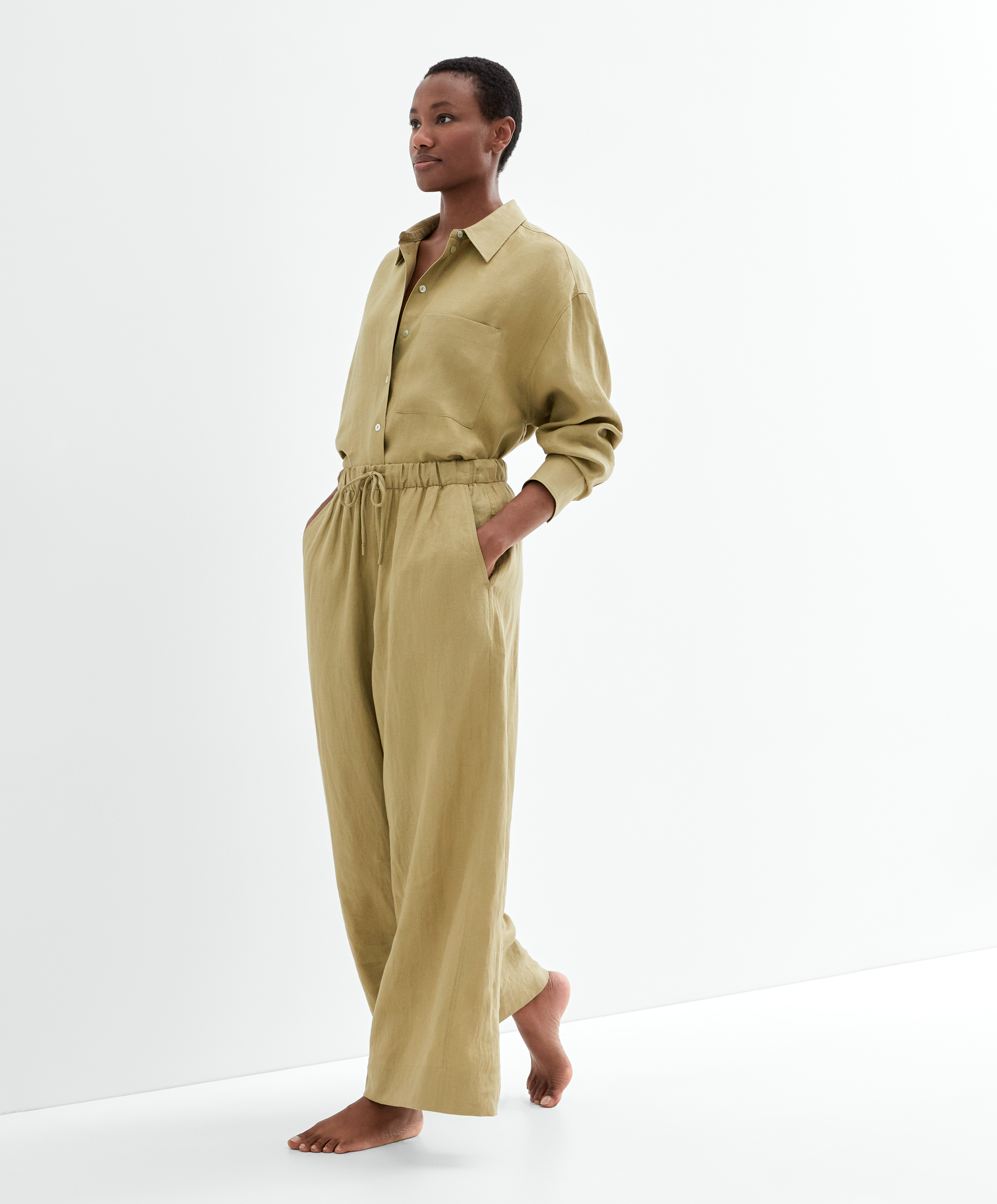 Oysho 2025 pantalon lino