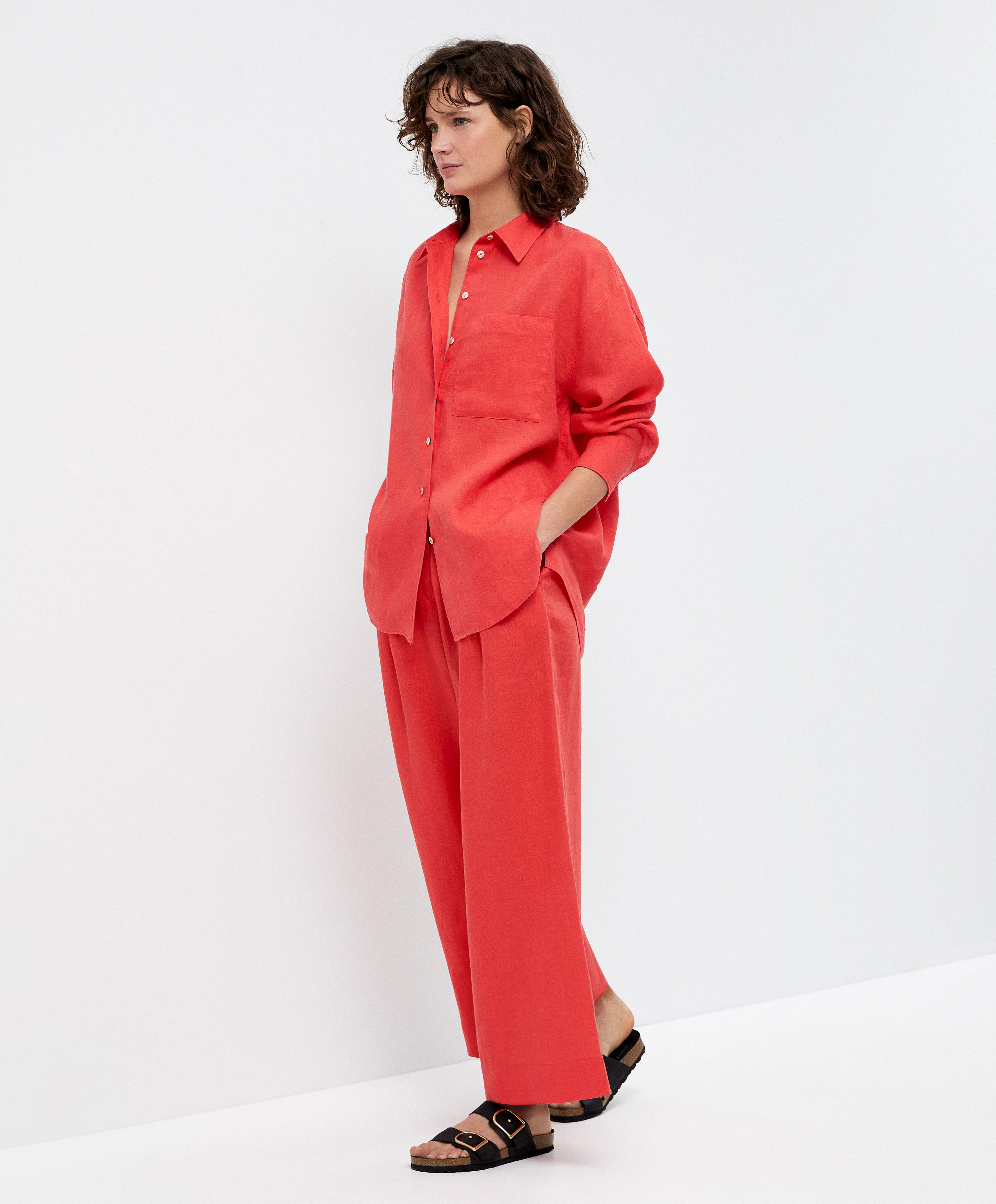 Oysho pantalon lino deals