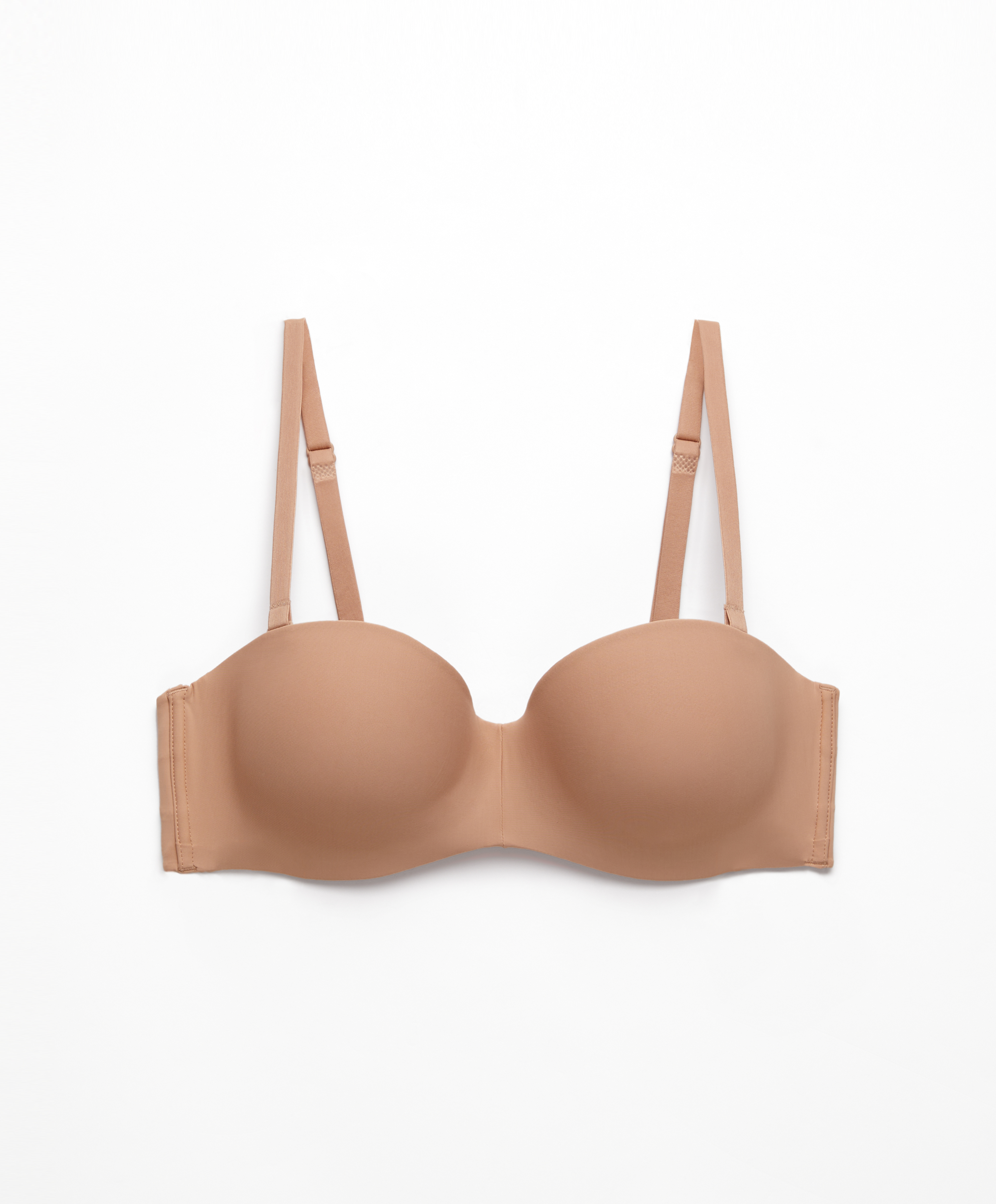 Polyamide blend push-up bra with removable straps