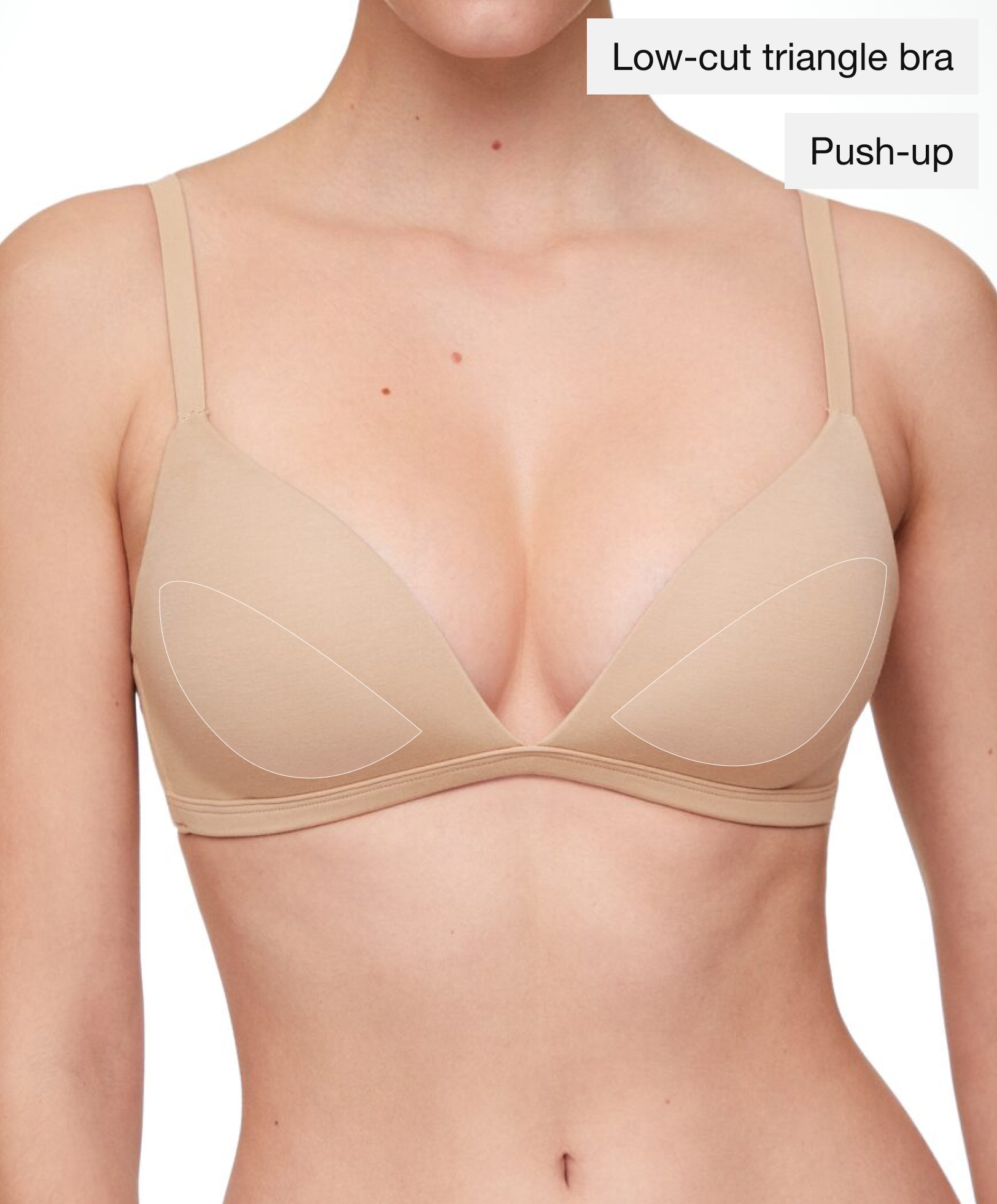 Cotton push-up triangle bra
