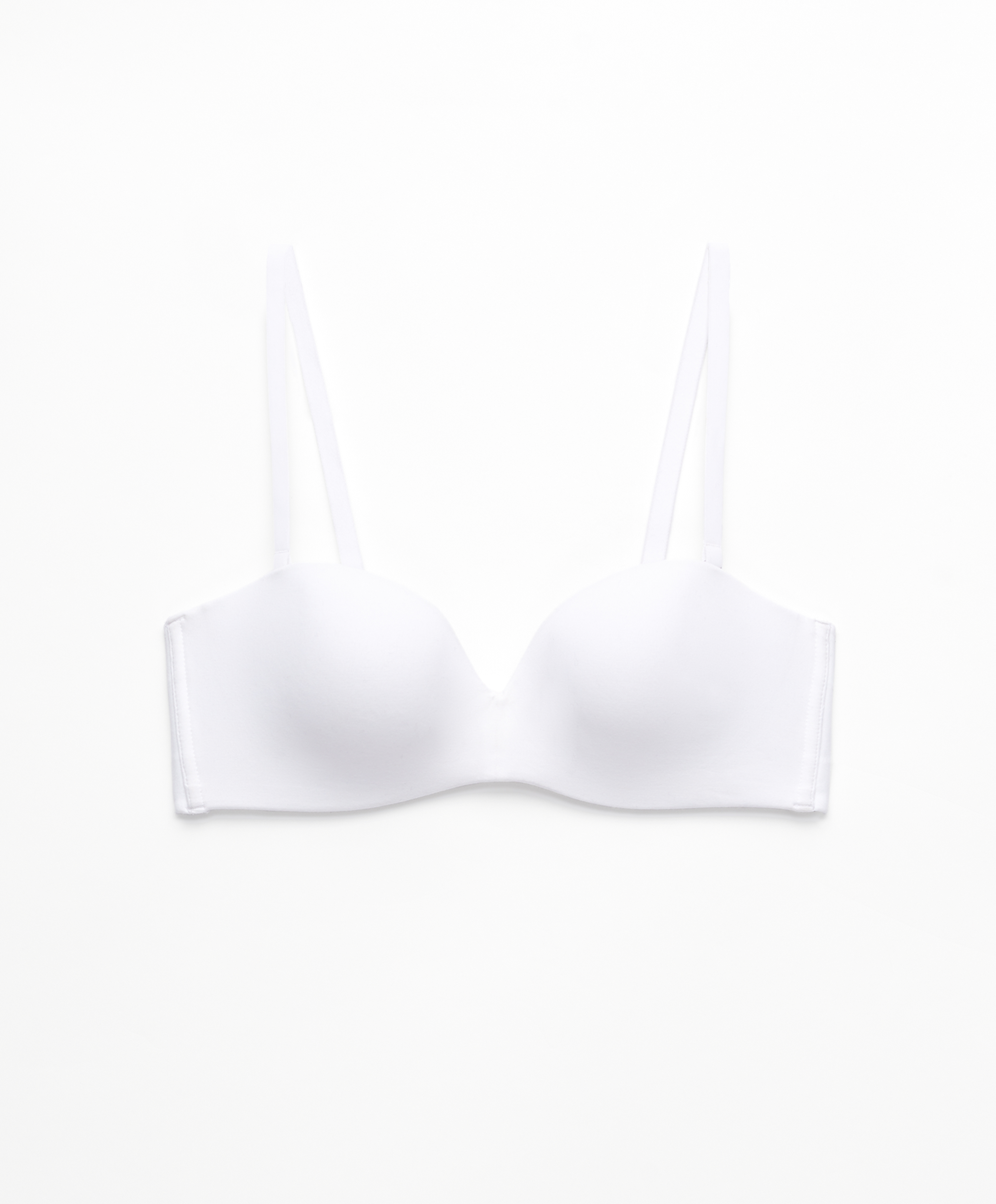 Cotton bra with removable straps
