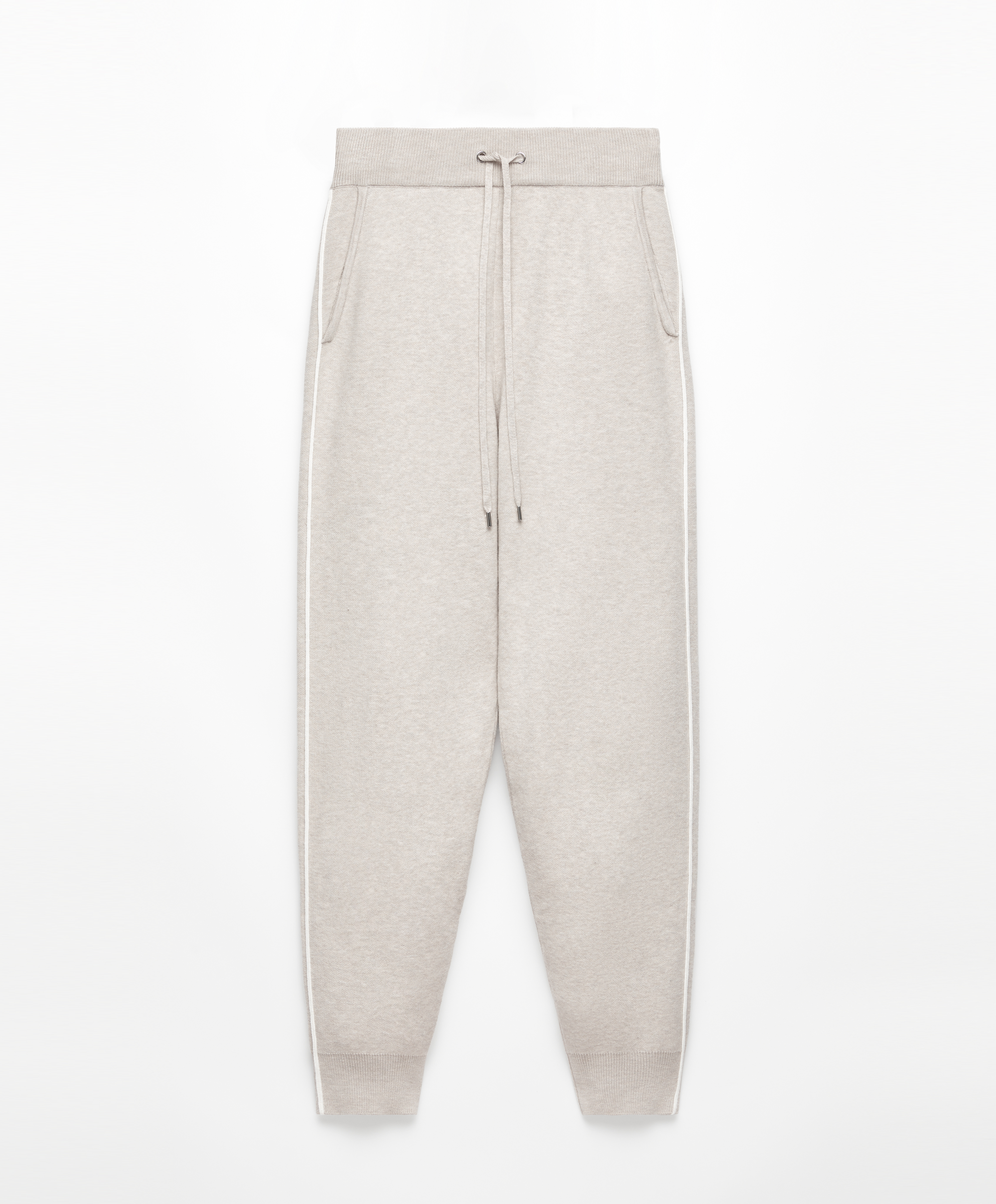 Knit joggers with piping