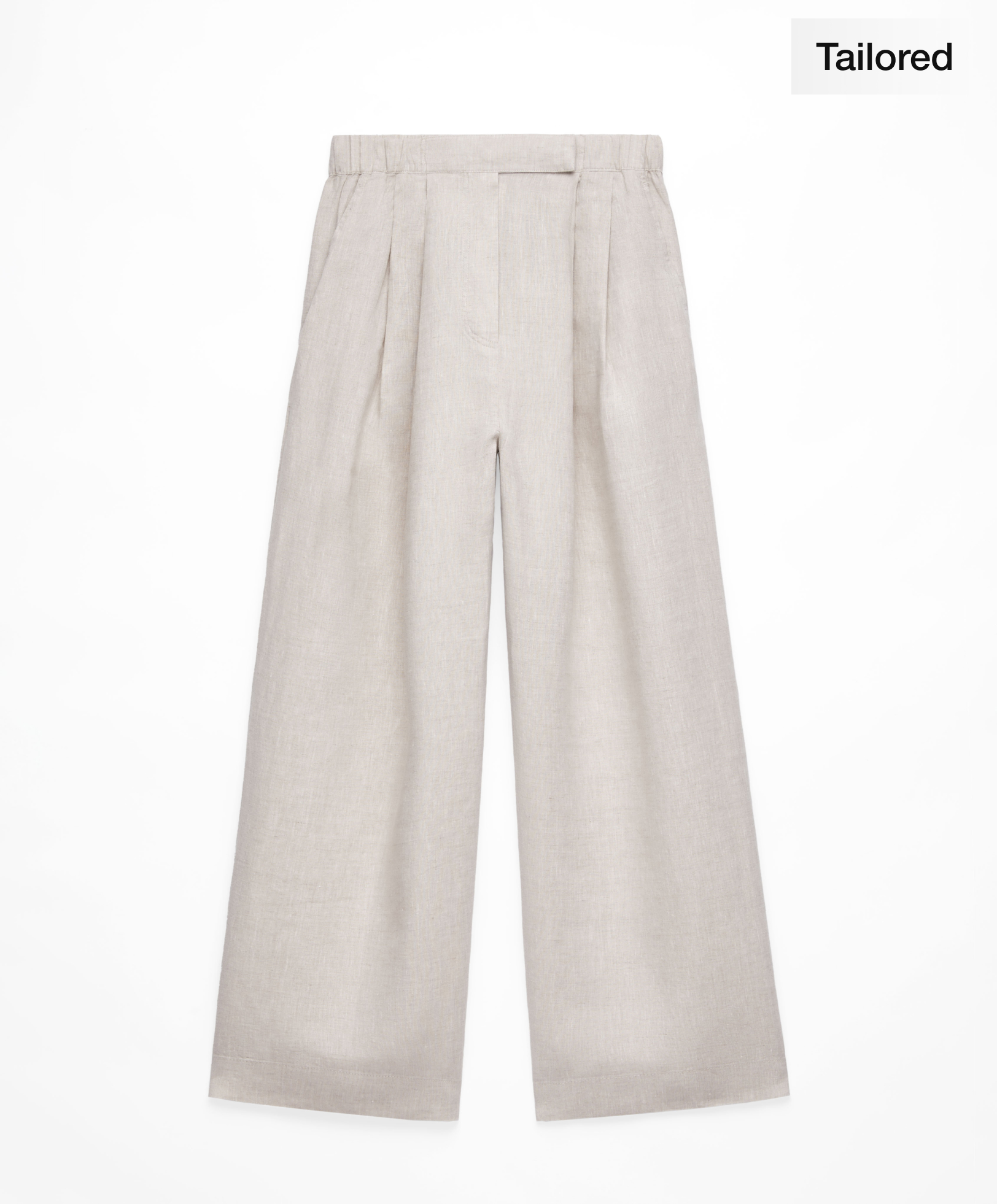 Relaxed-fit 100% linen trousers