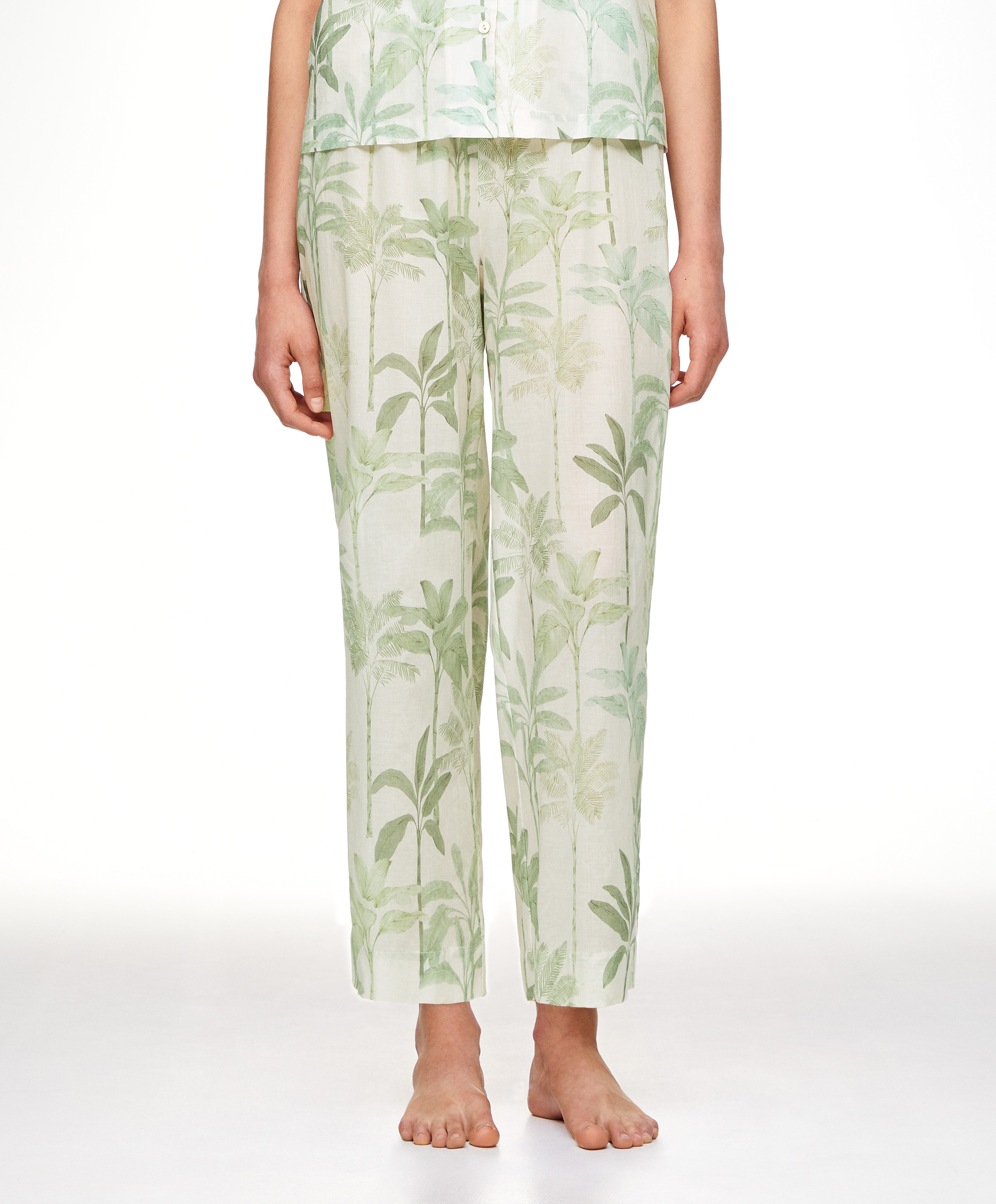 Palm tree 100% cotton trousers