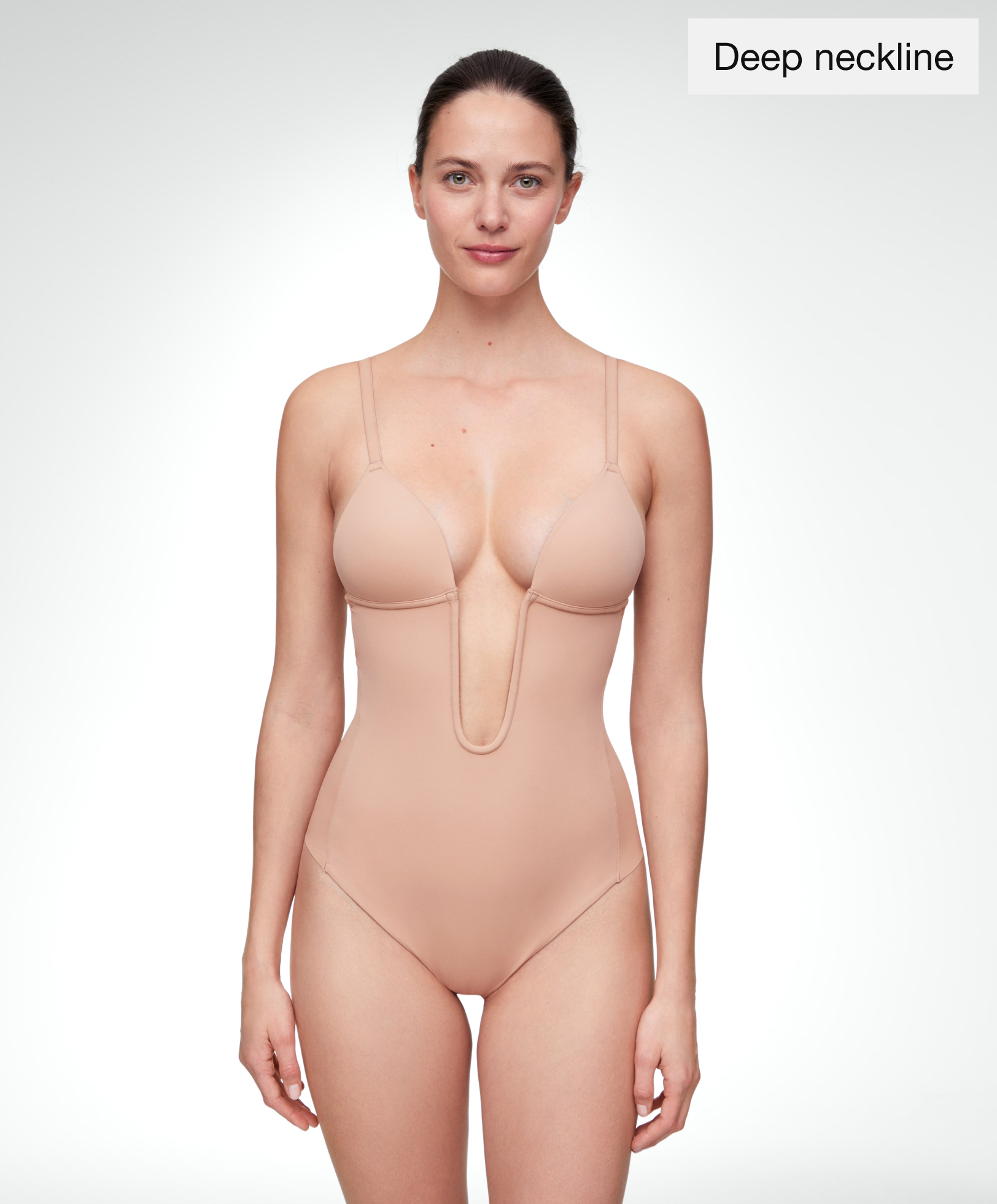 Polyamide blend strappy body with open back