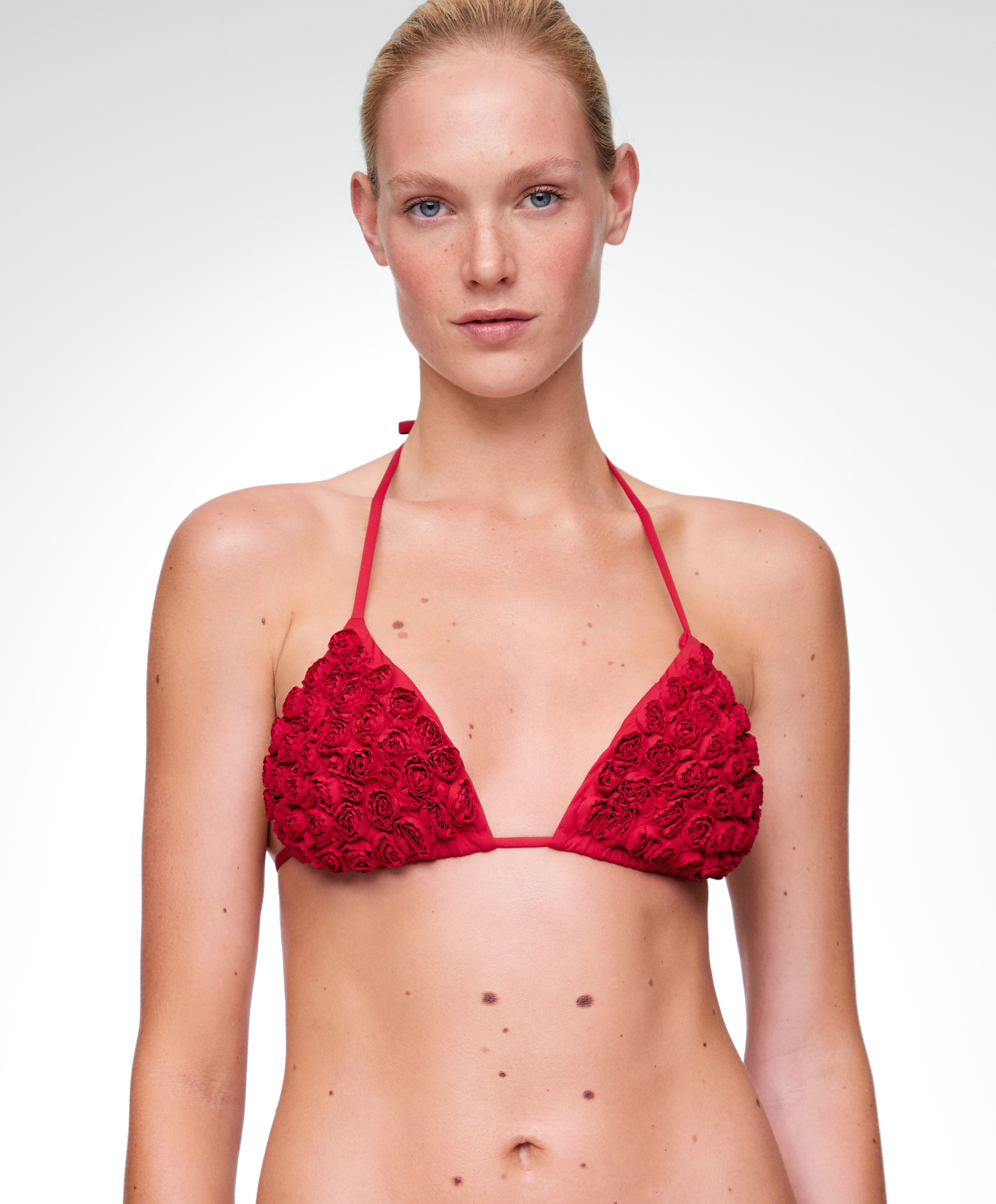 Floral appliqué triangle bikini top | OYSHO Monténégro