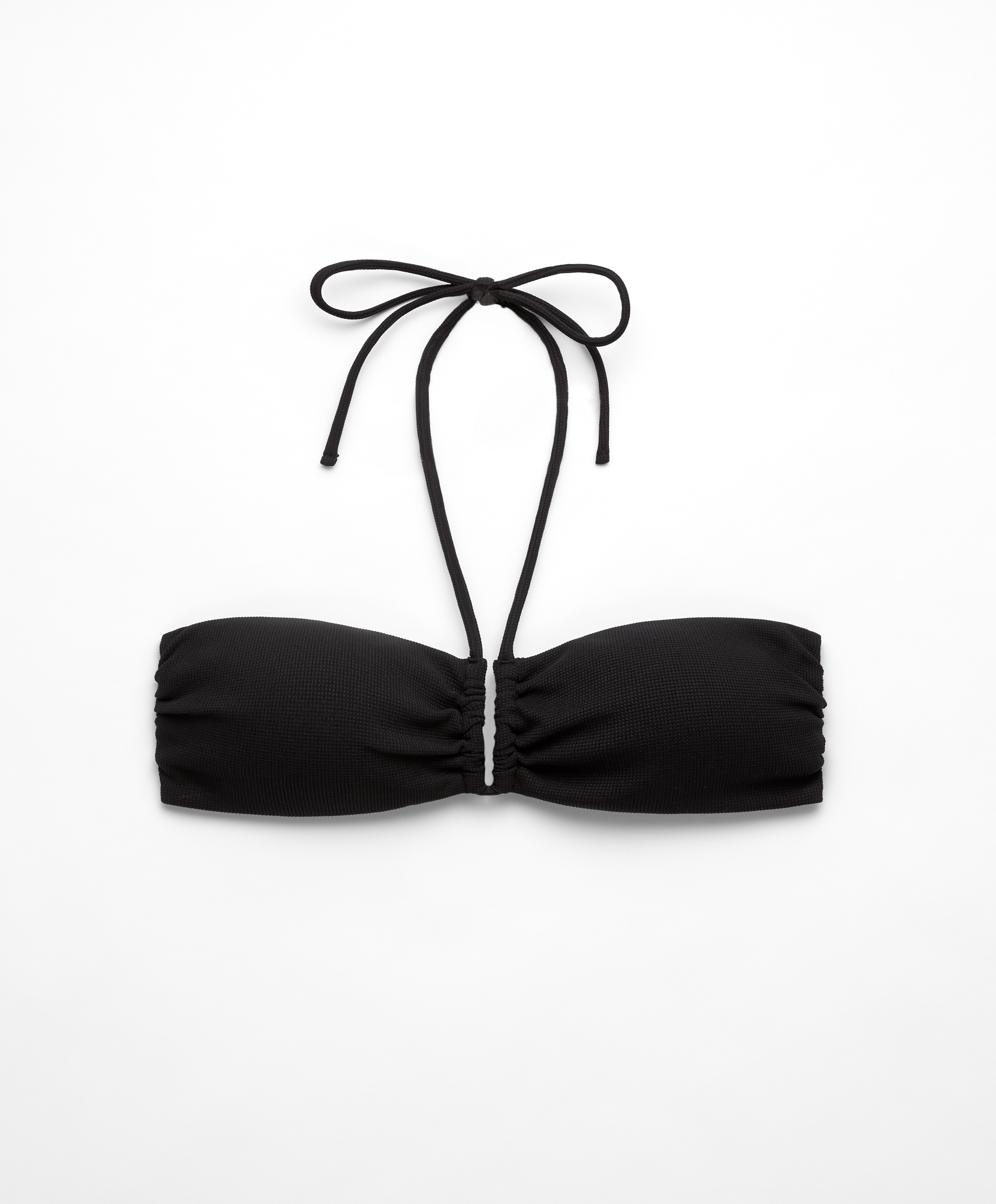 Haut de bikini bandeau en U piqué