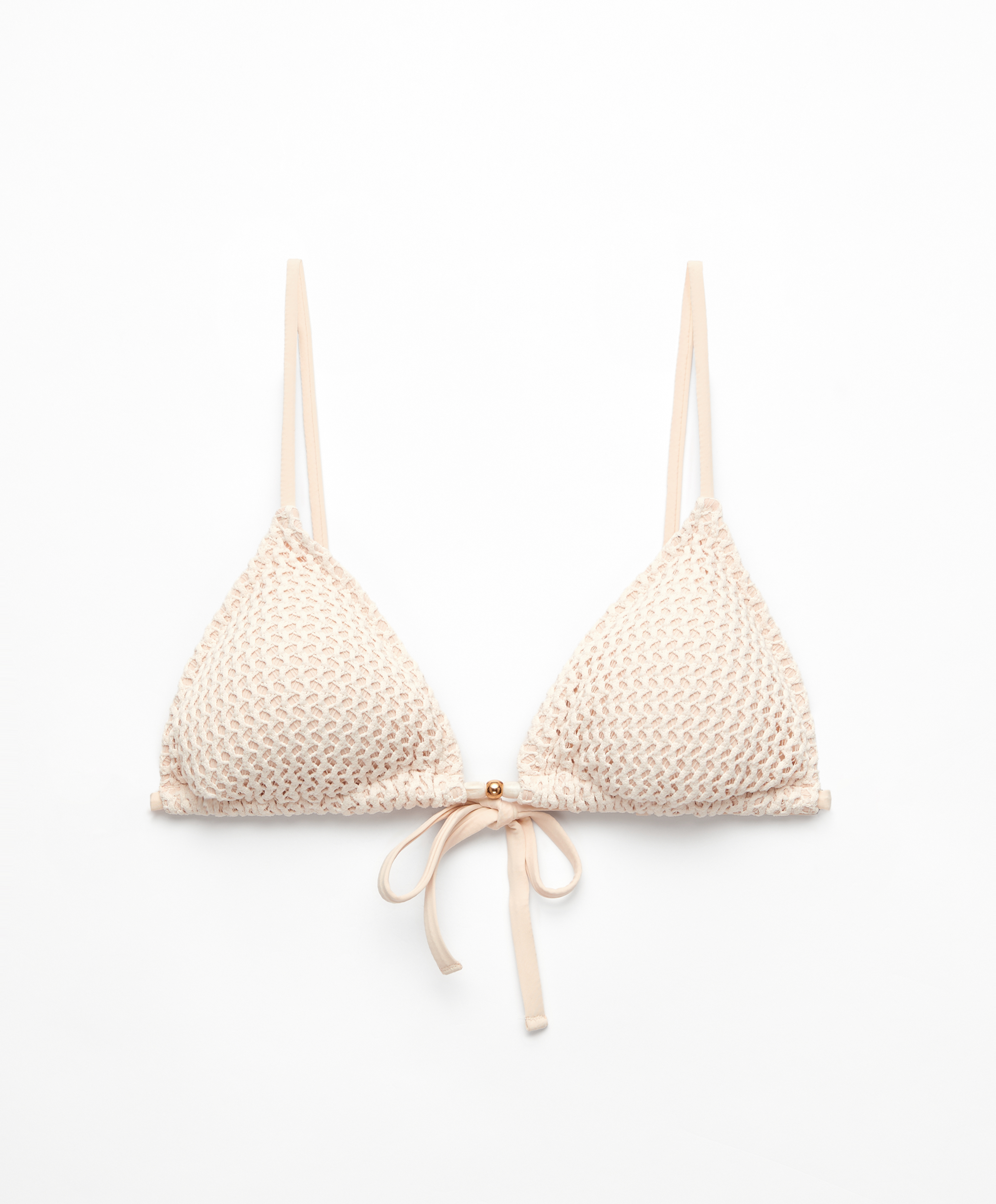 Plain crochet triangle bikini top