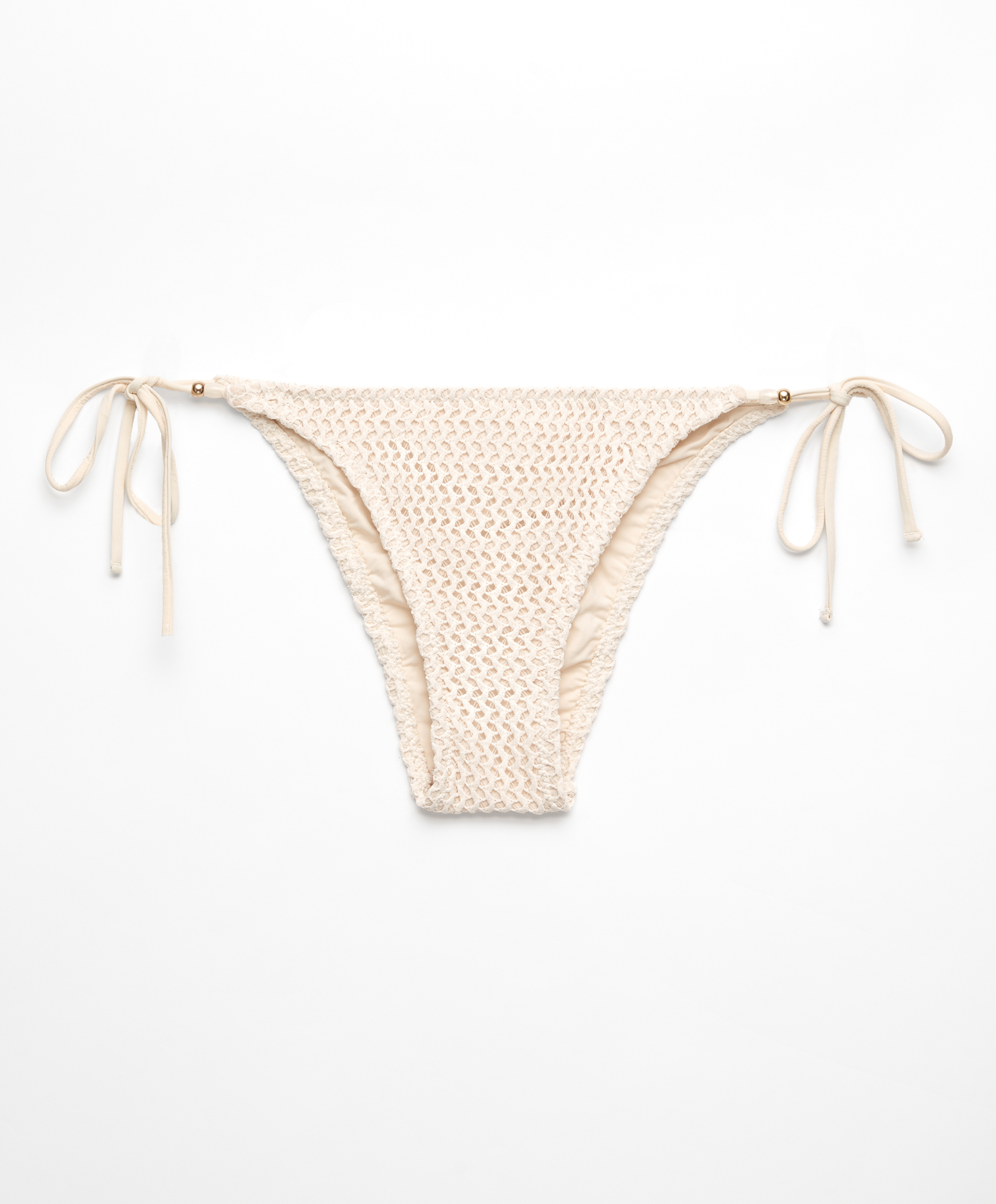 Medium-Coverage-Bikinislip aus Crochet mit Schleifchen