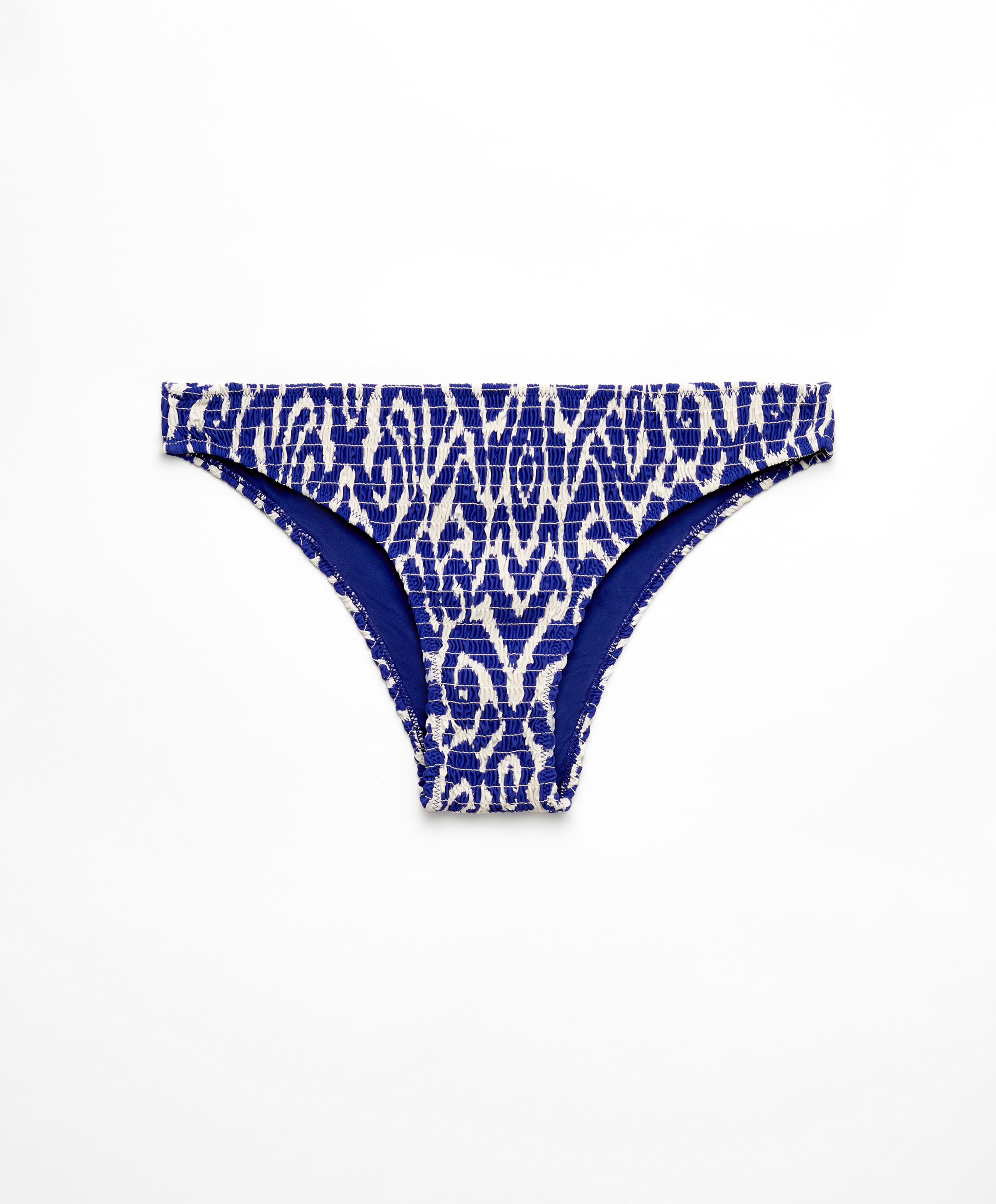 Smock motif print medium-coverage bikini briefs