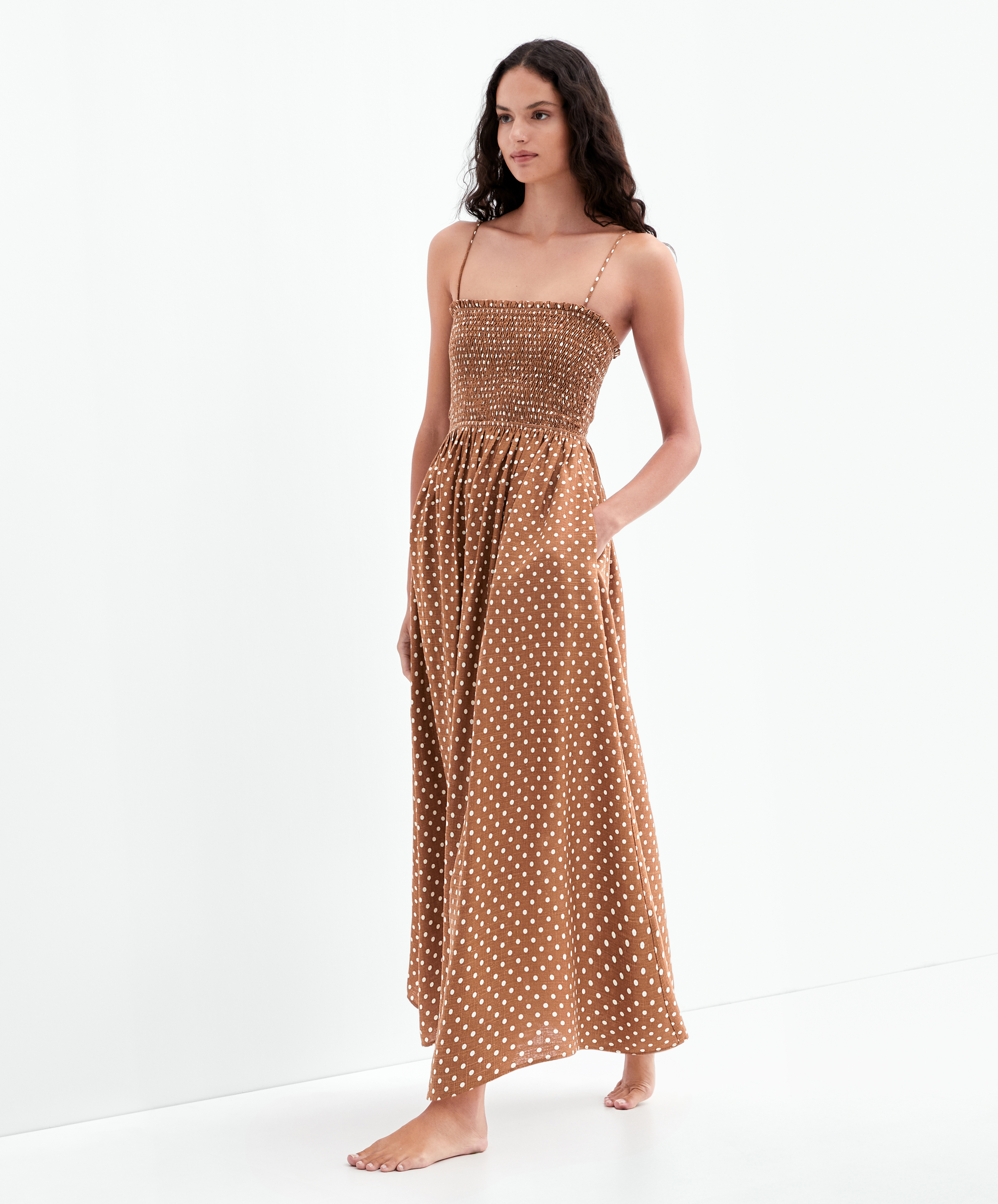 Caramel polka hotsell dot dress