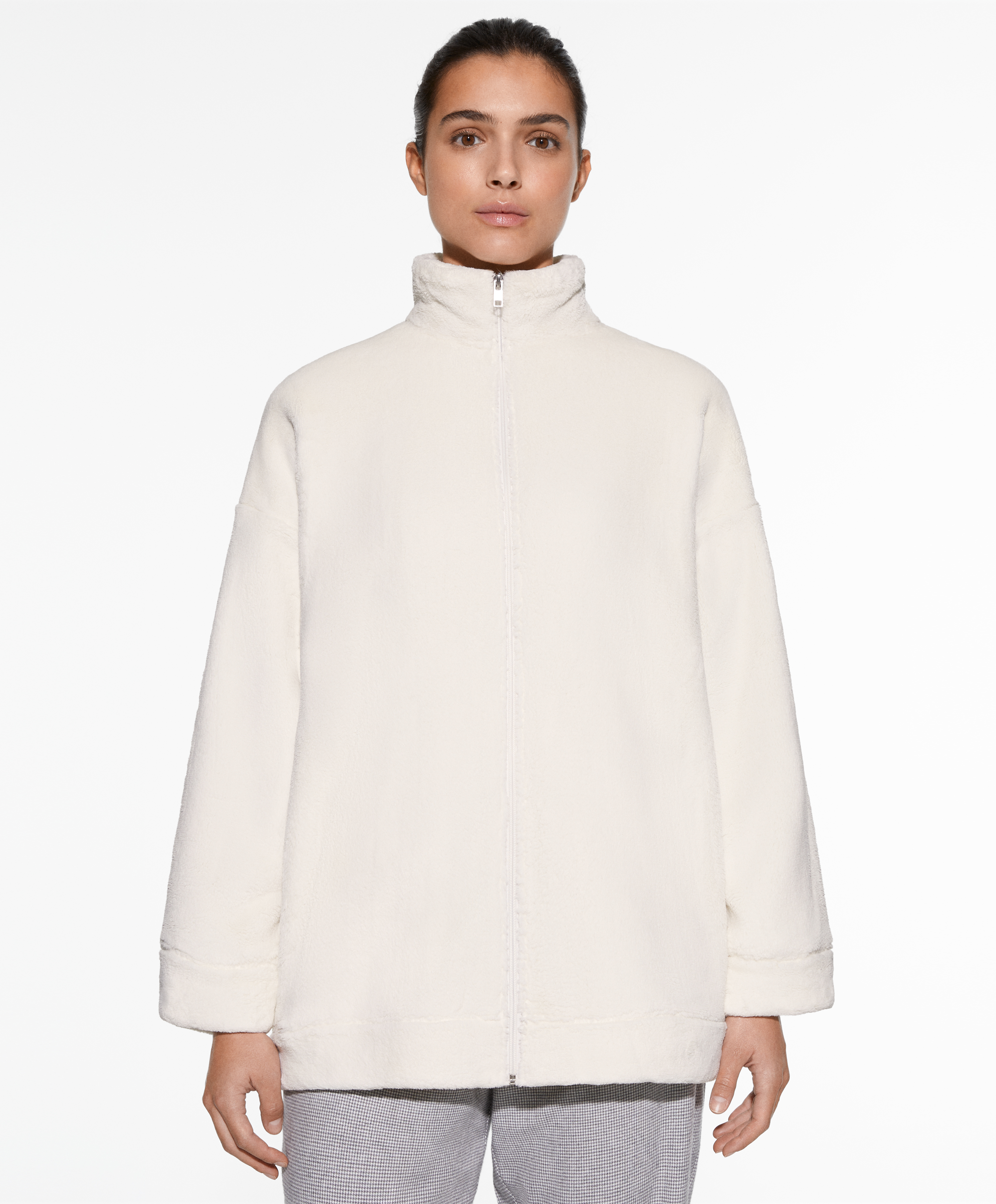 High collar zip deals up jacket