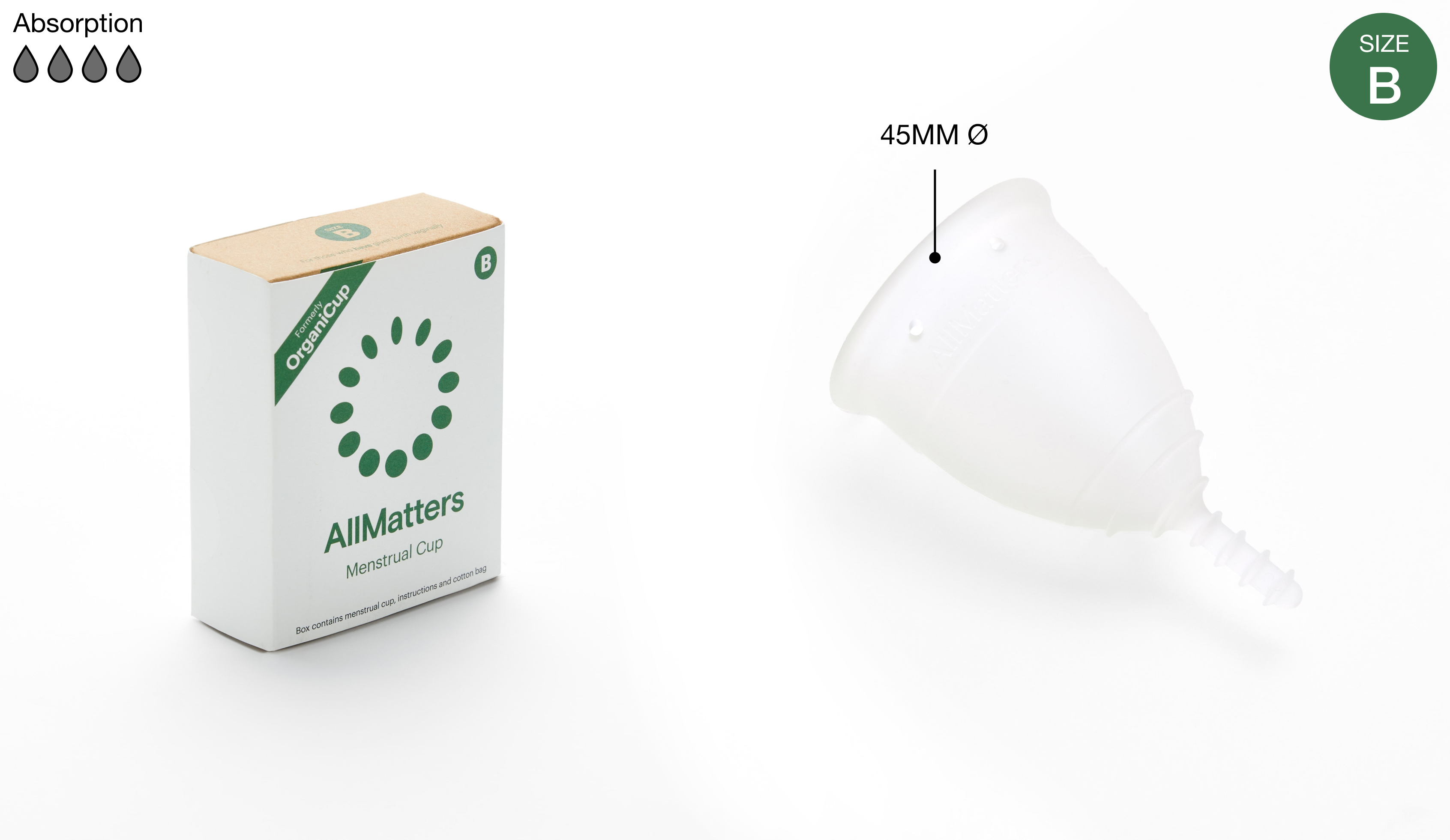 OrganiCup AllMatters B menstrual cup