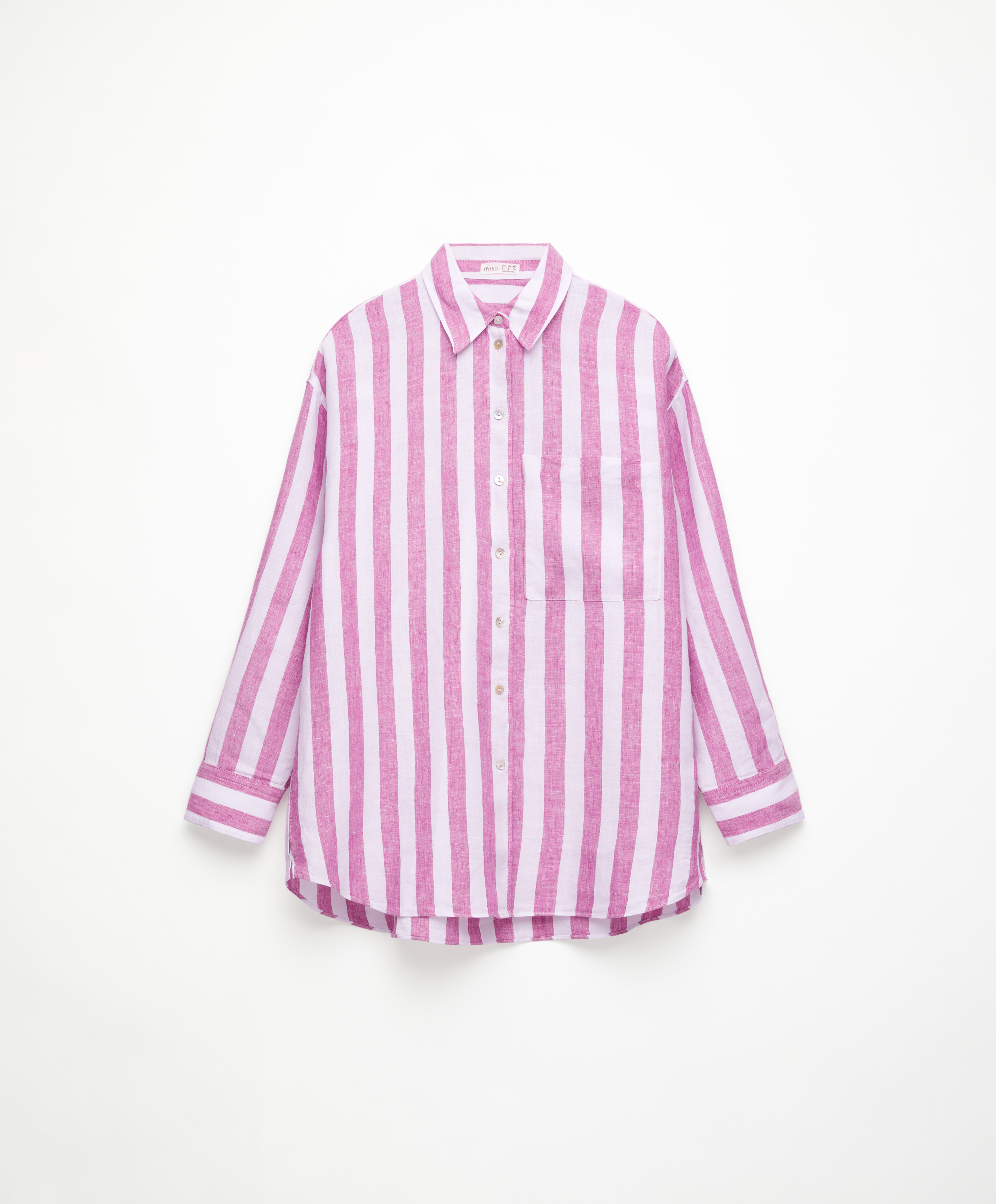 100% linen long-sleeved shirt