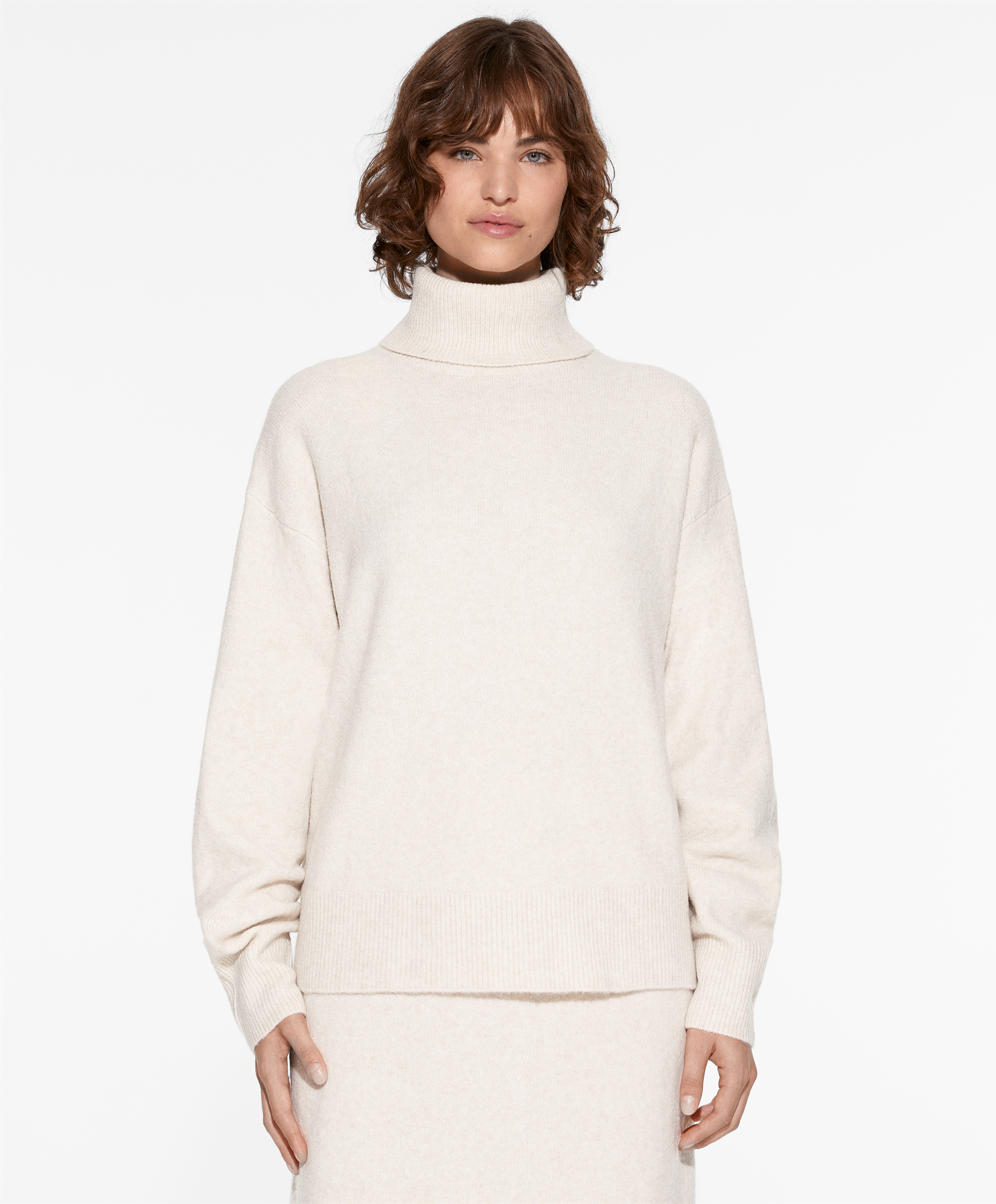 Asymmetrical high shop neck sweatshirt