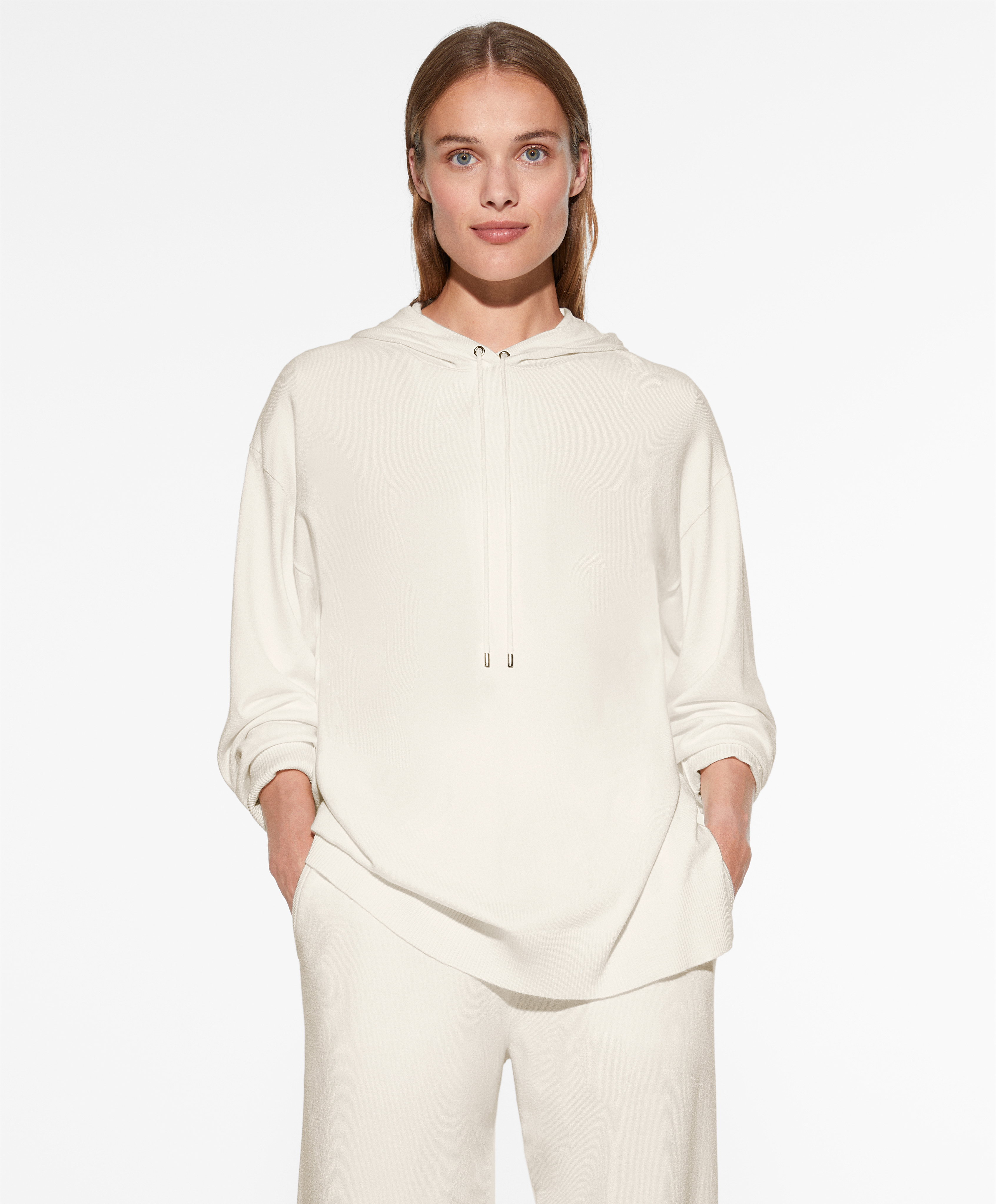 Knit long hoodie | OYSHO Macao SAR