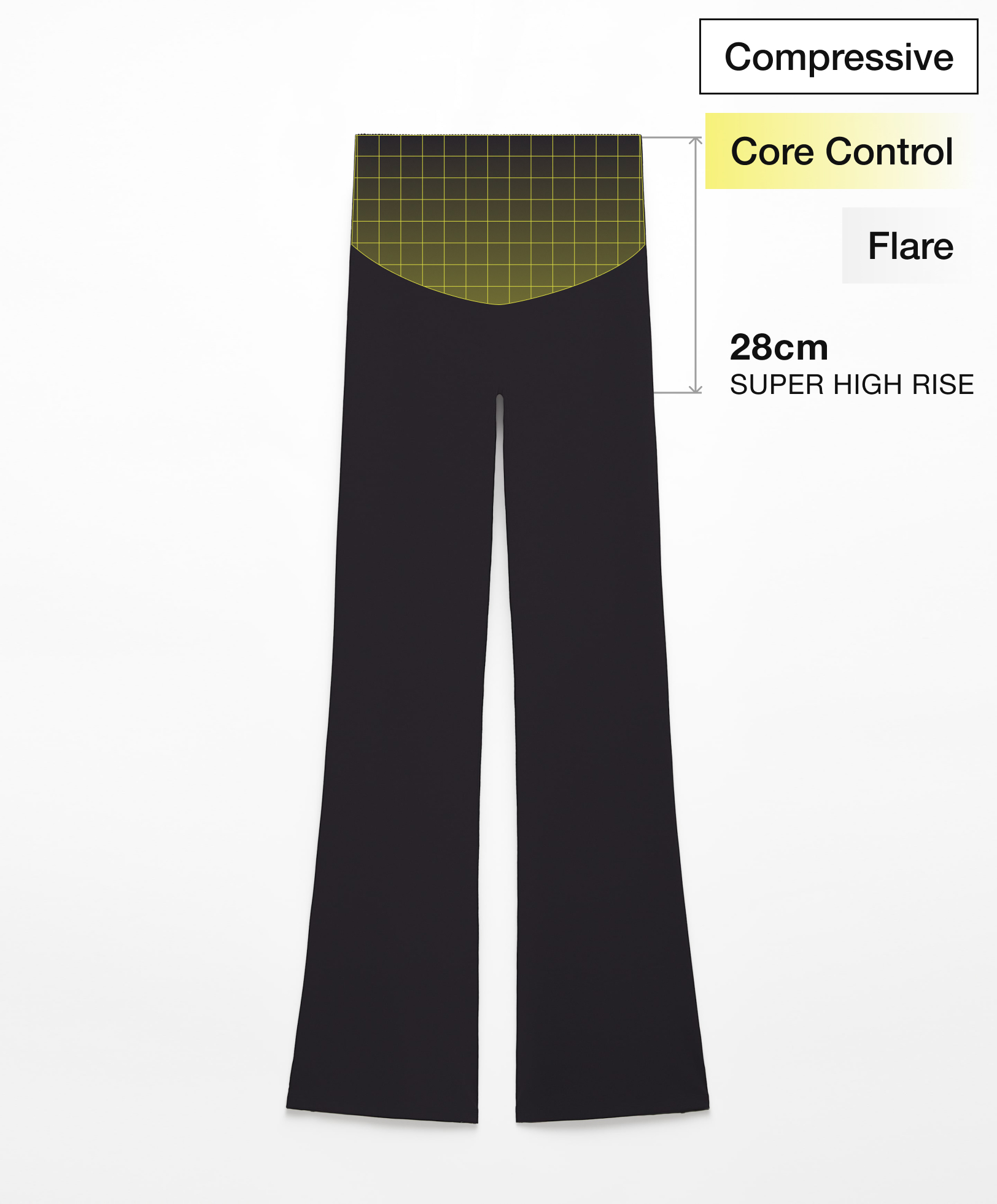 Pantalón flare super high rise compressive core control