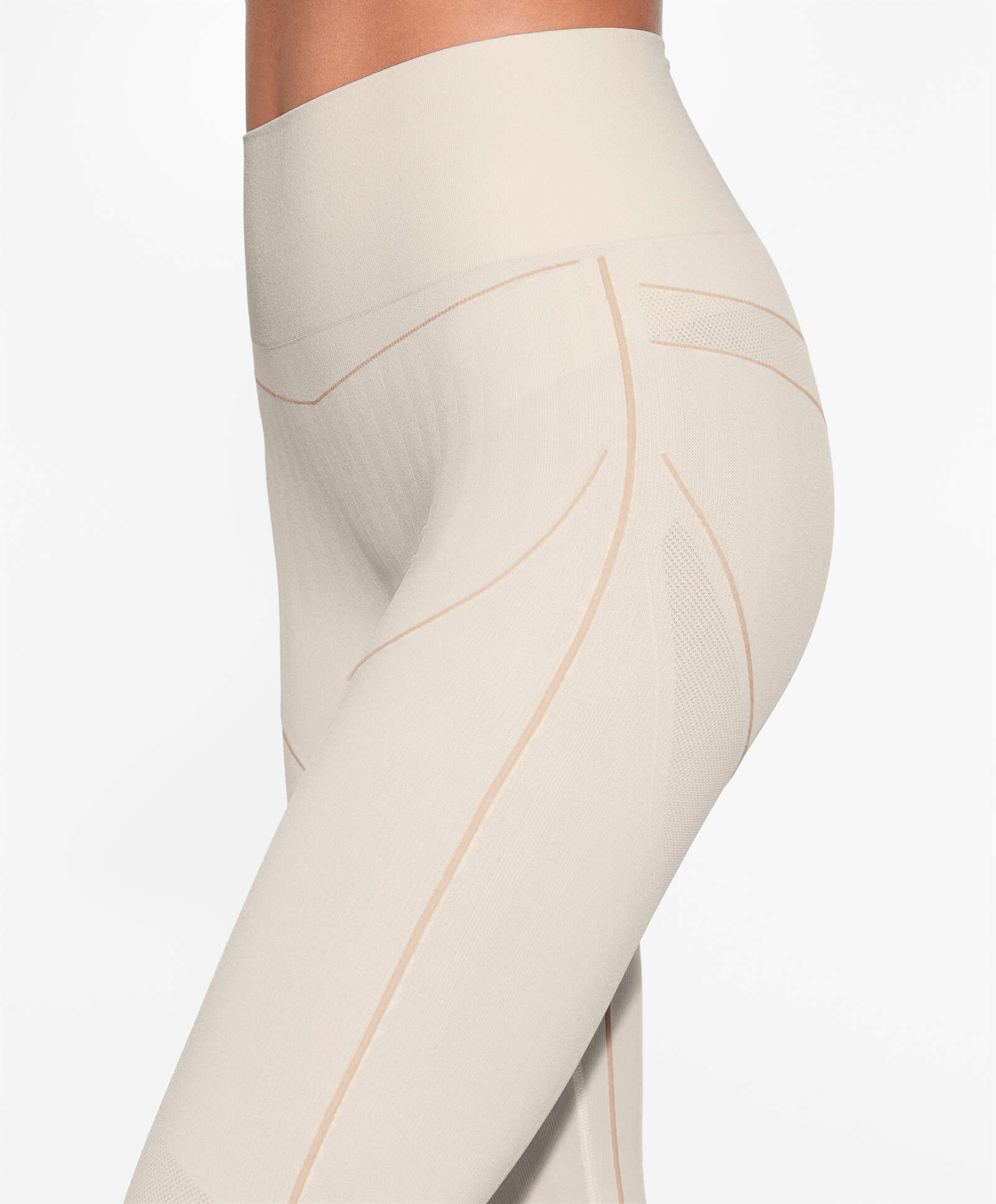 Textured seamless ankle-length leggings