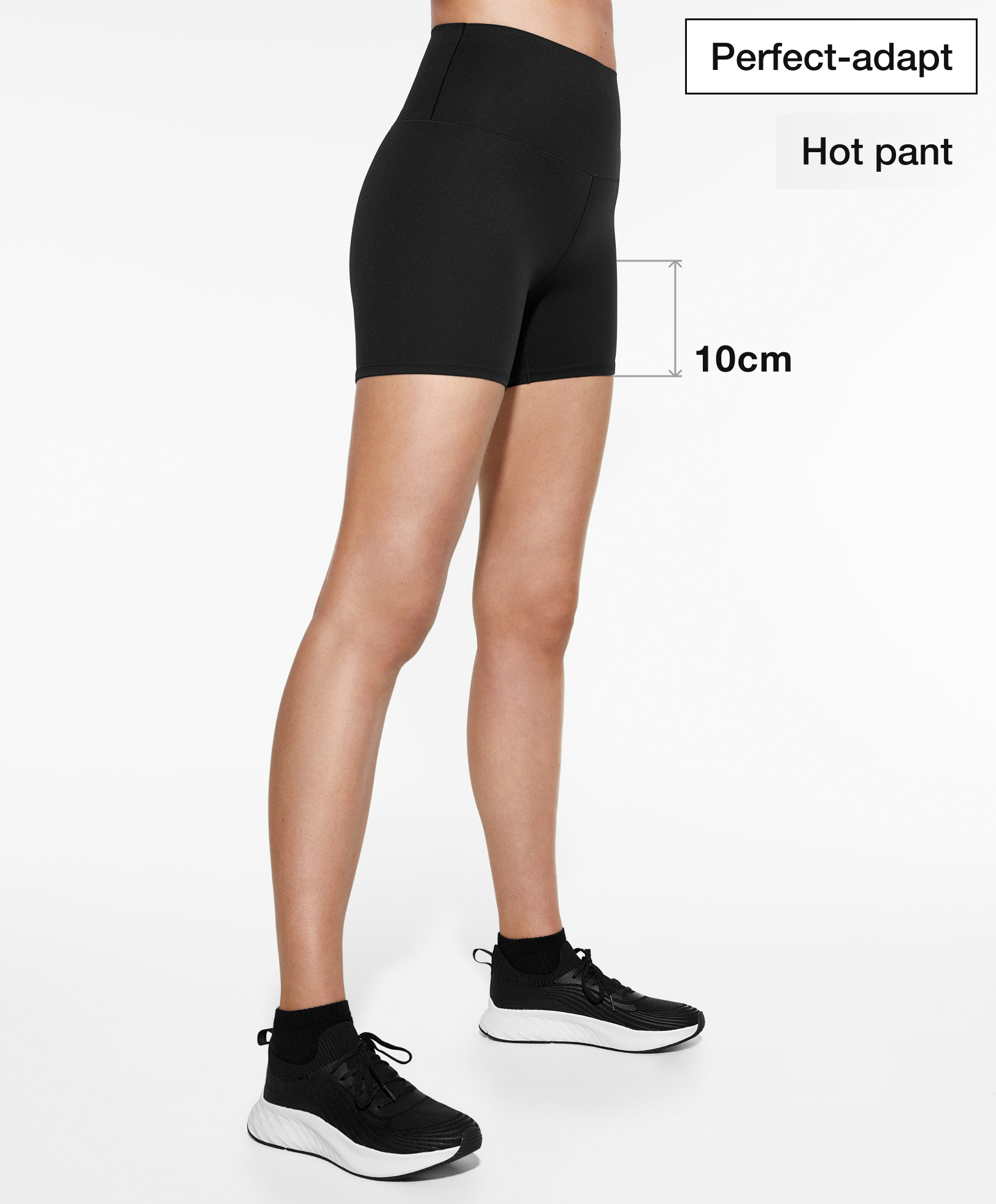 Leggings hot pants high rise perfect-adapt 10 cm