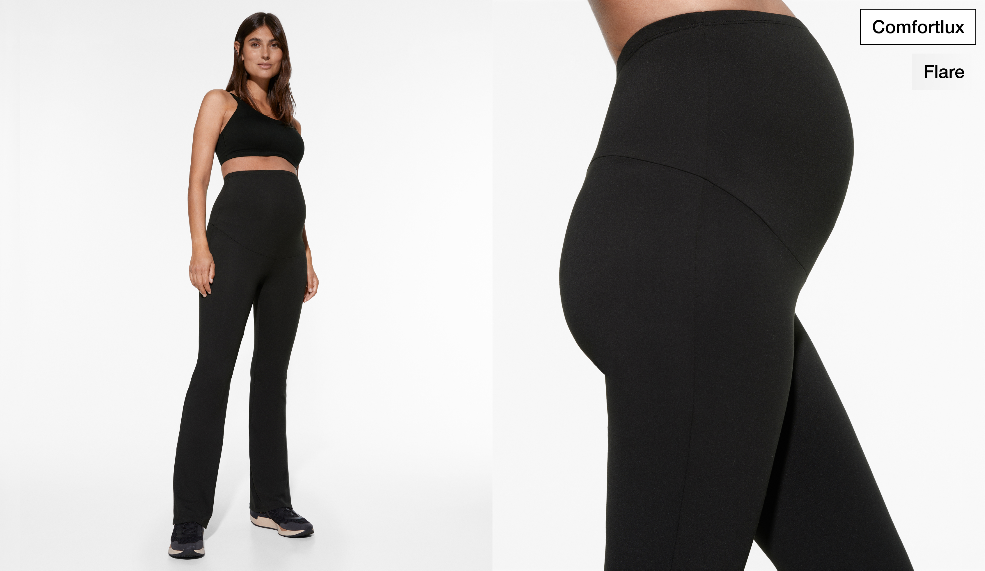 Comfortlux maternity flare trousers