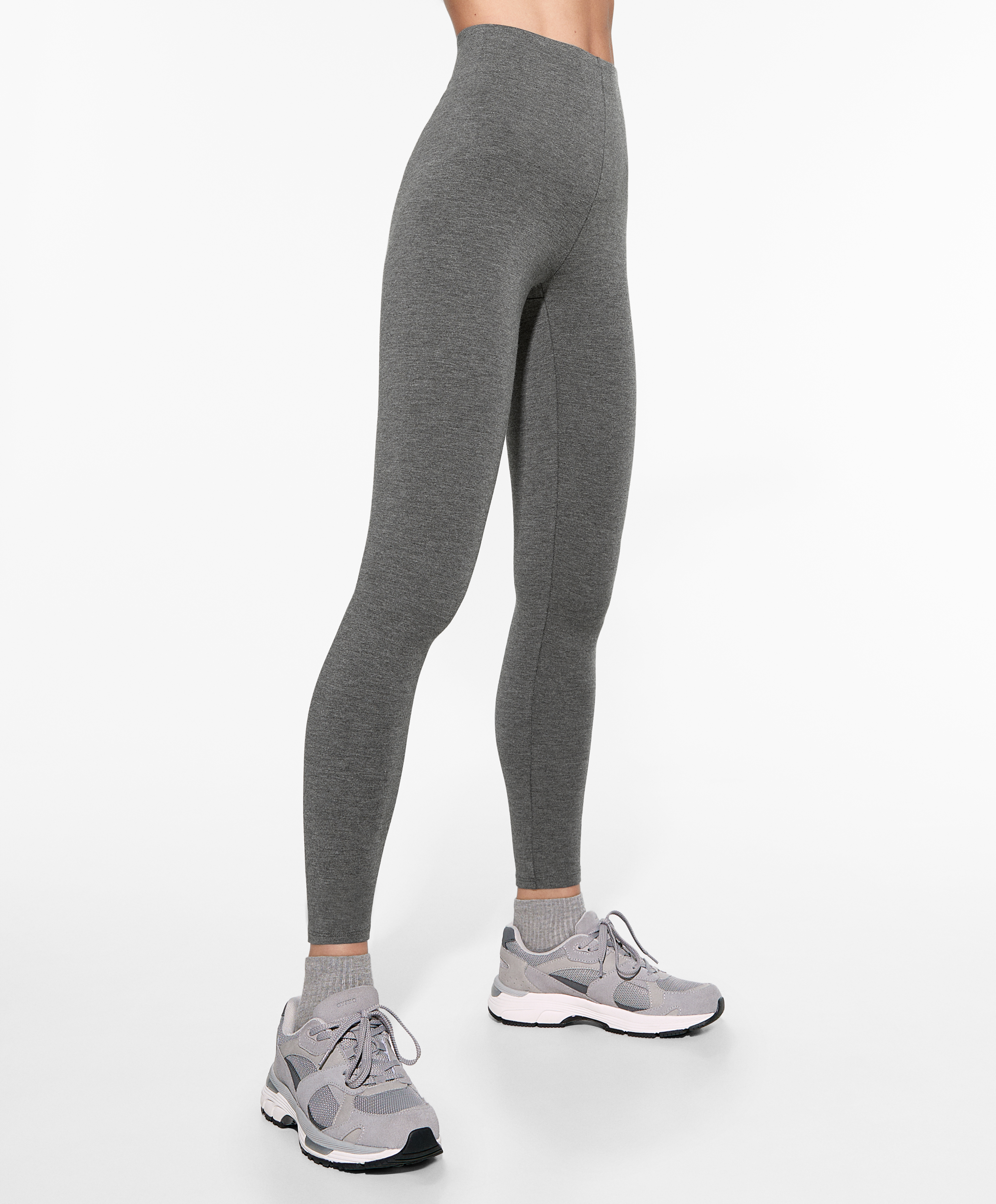 Neoprene-effect ankle-length 65cm leggings