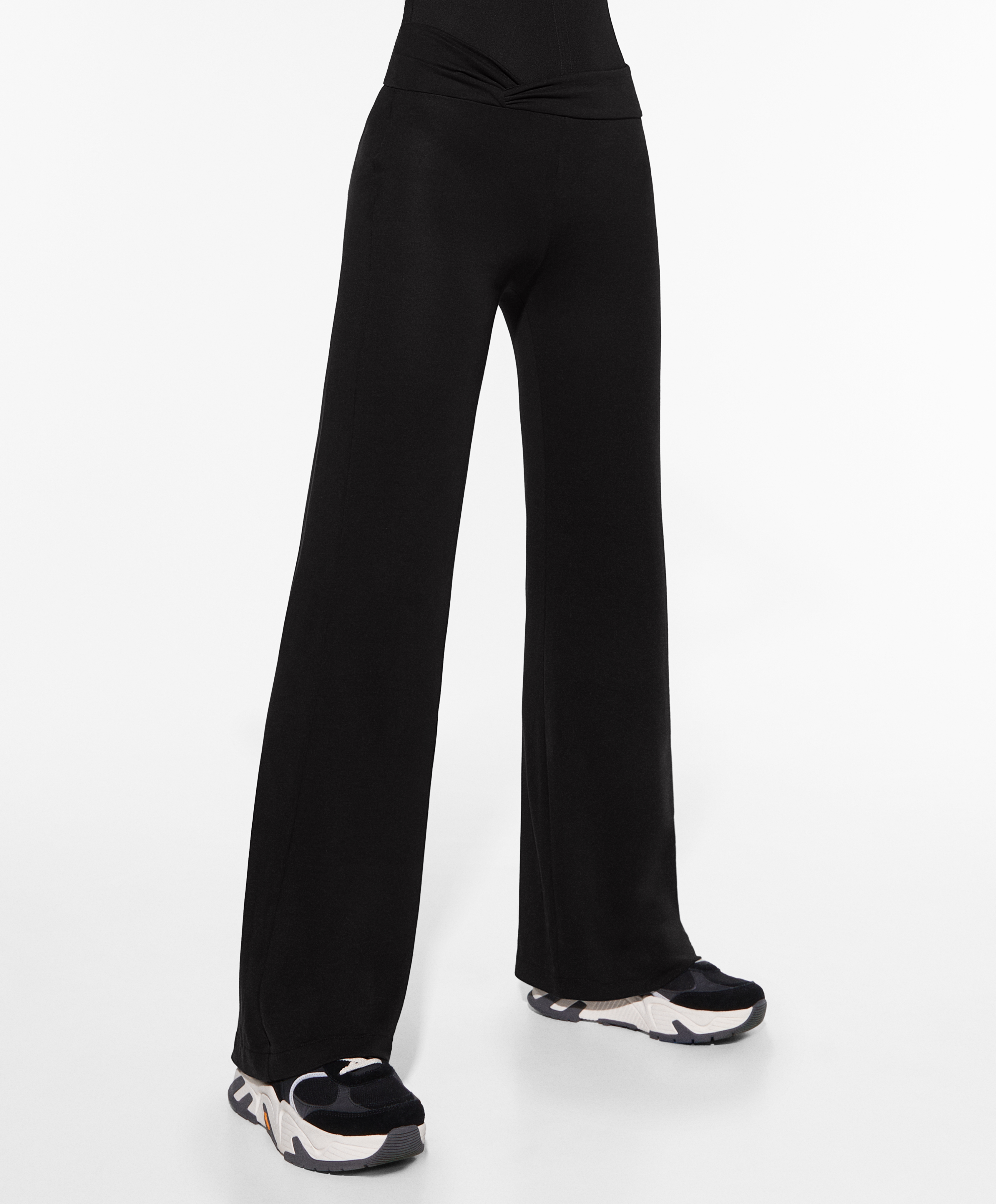 Modal blend flare trousers