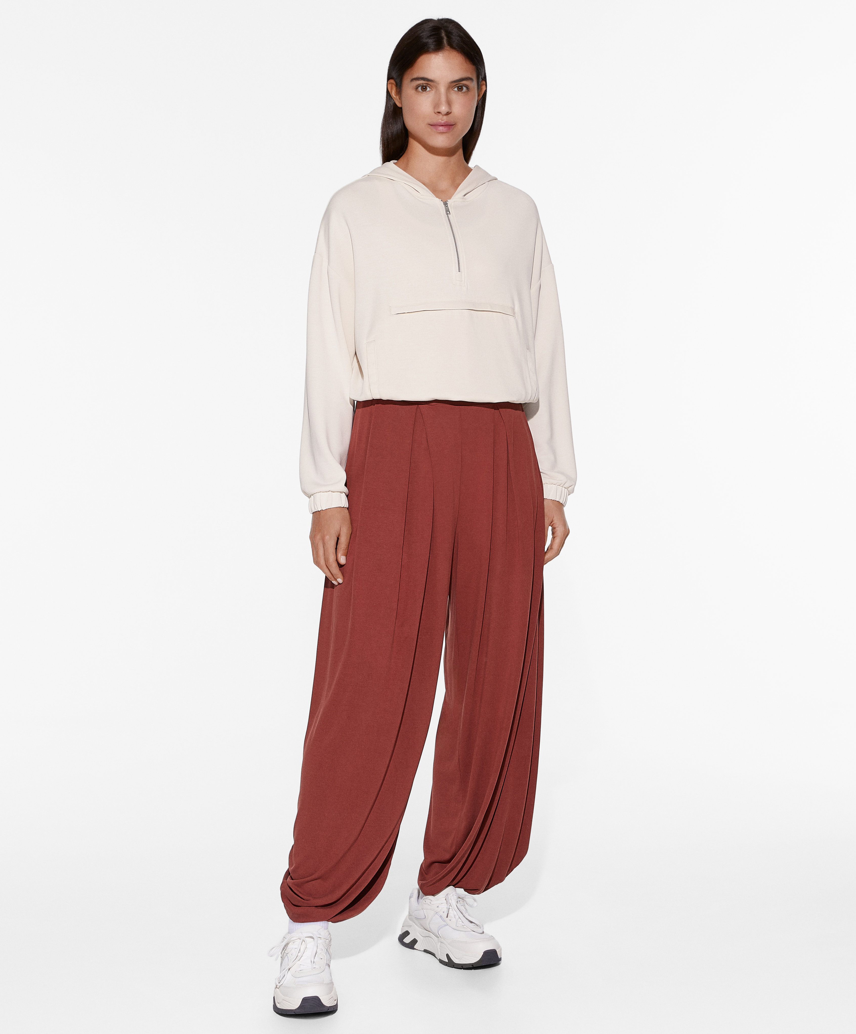 Wide drapey best sale trousers zara