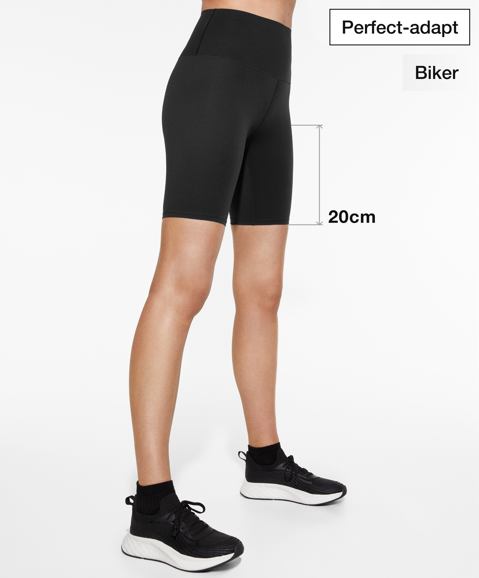 Perfect-adapt high-rise 20cm cycle shorts