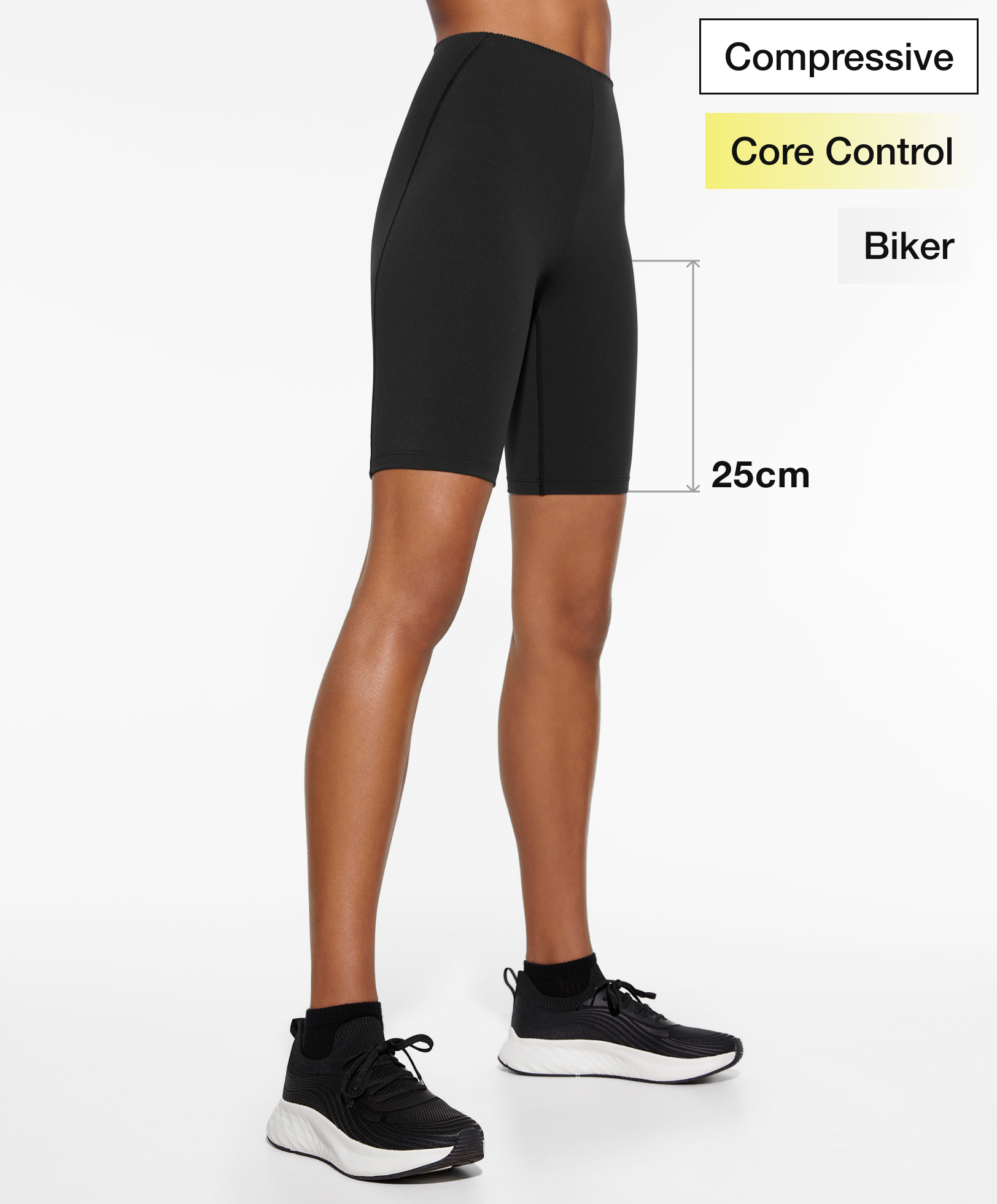 Compressive core control 25cm cycle leggings