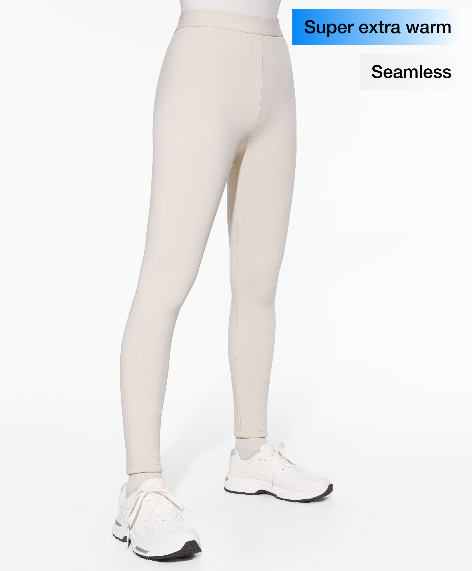 Super extra warm seamless 65cm ankle-length leggings