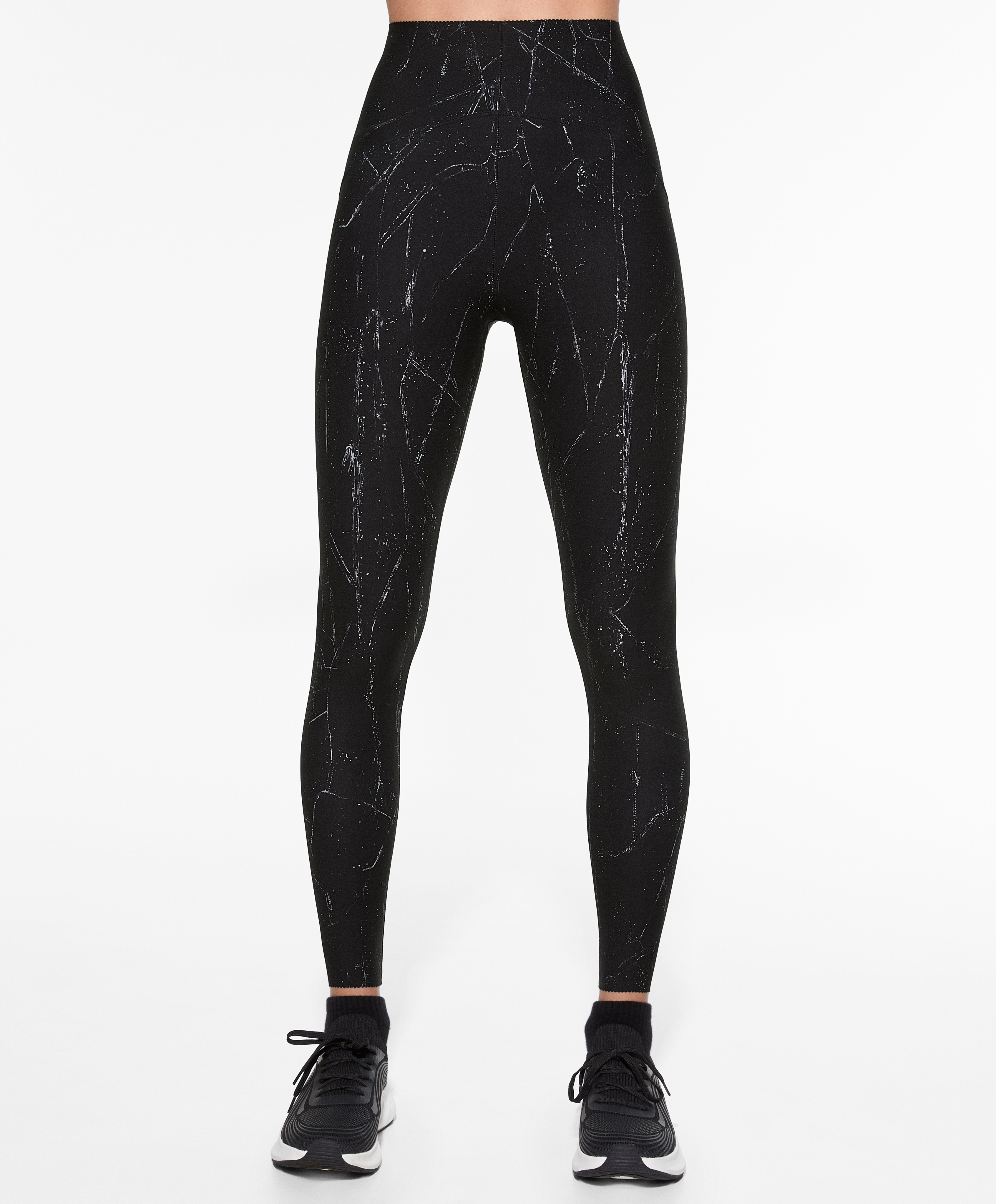 Mid rise ripped hot sale stretch ankle leggings