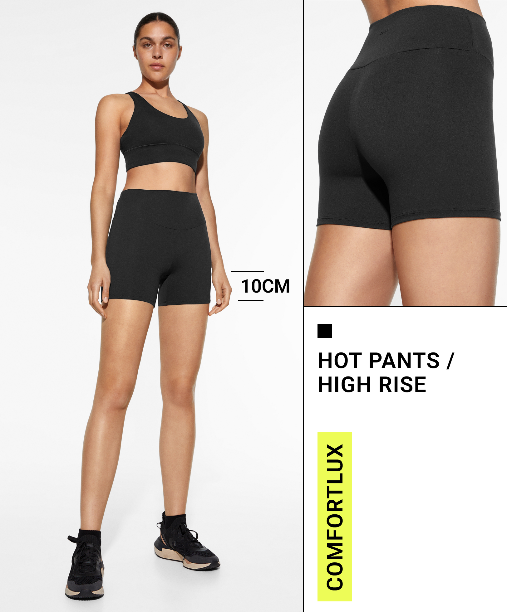 Comfortlux high-rise 10cm hot pants