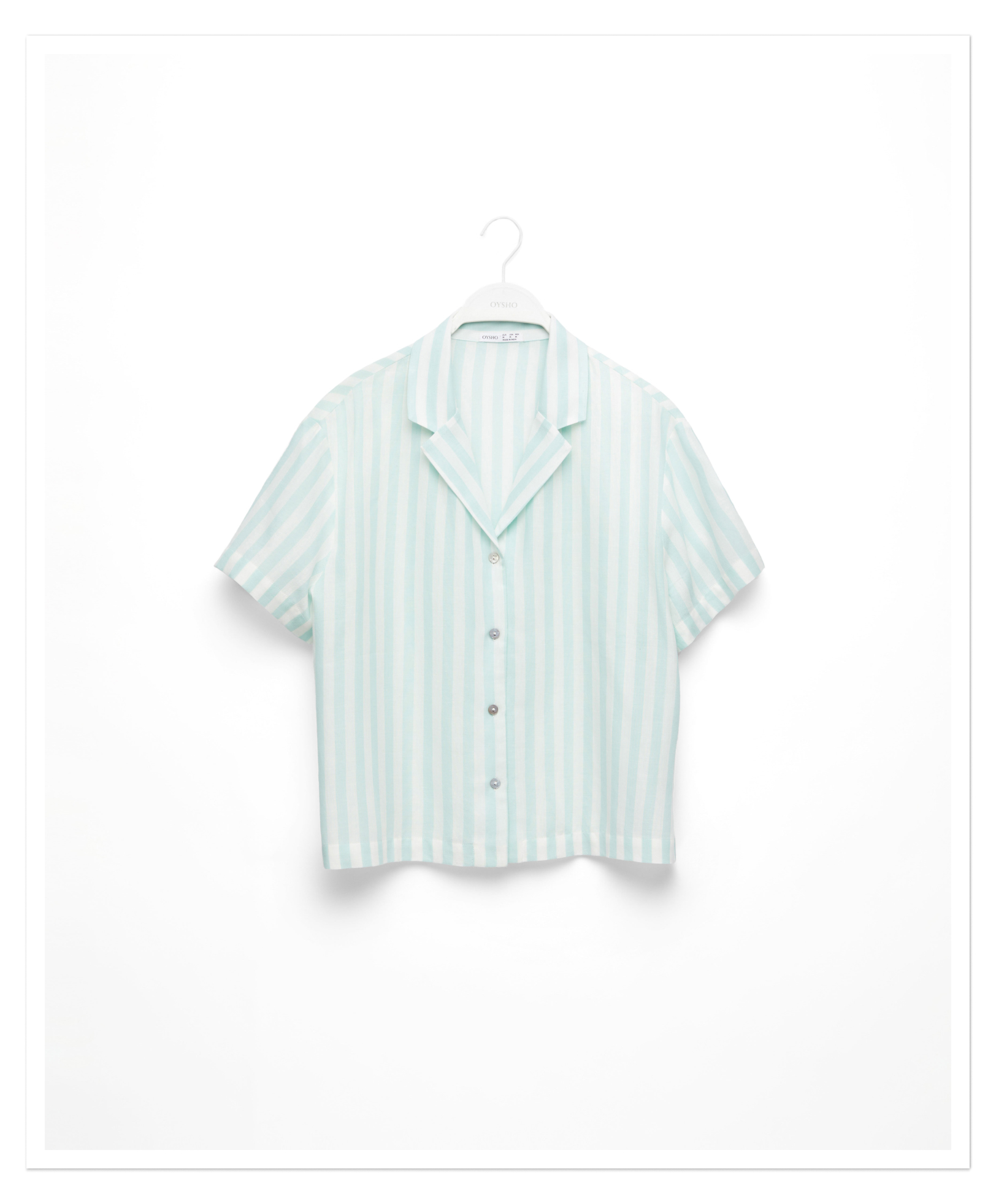 Κοντομάνικο πουκάμισο από 100% βαμβάκι με ρίγες