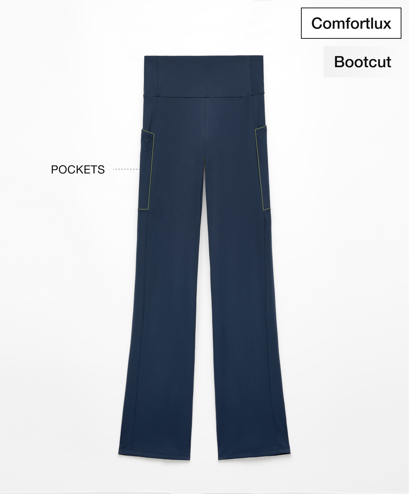 Comfortlux bootcut broek met pockets