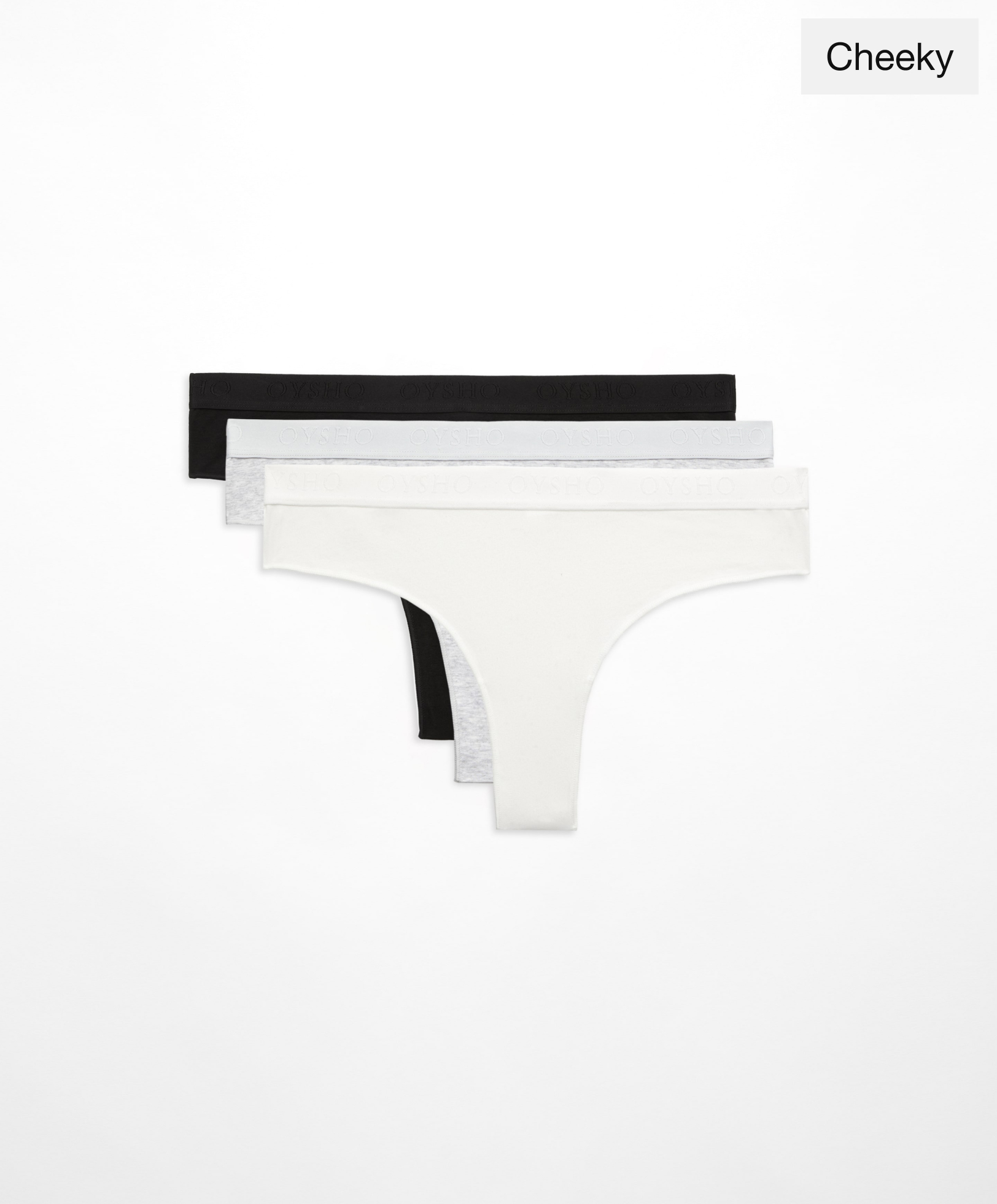 3 comfort cotton blend cheeky briefs with logo