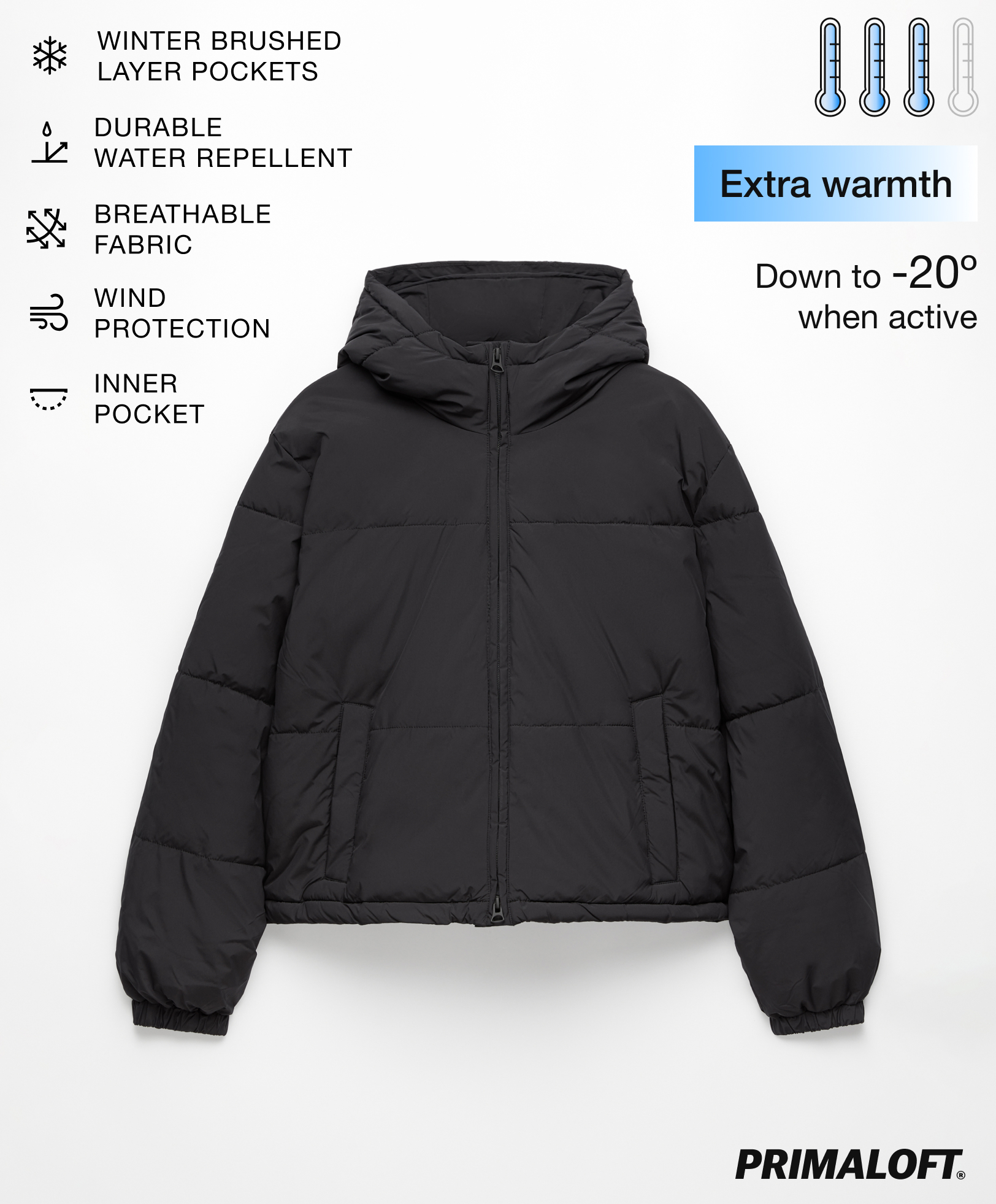 Kort gevoerd jack Primaloft®