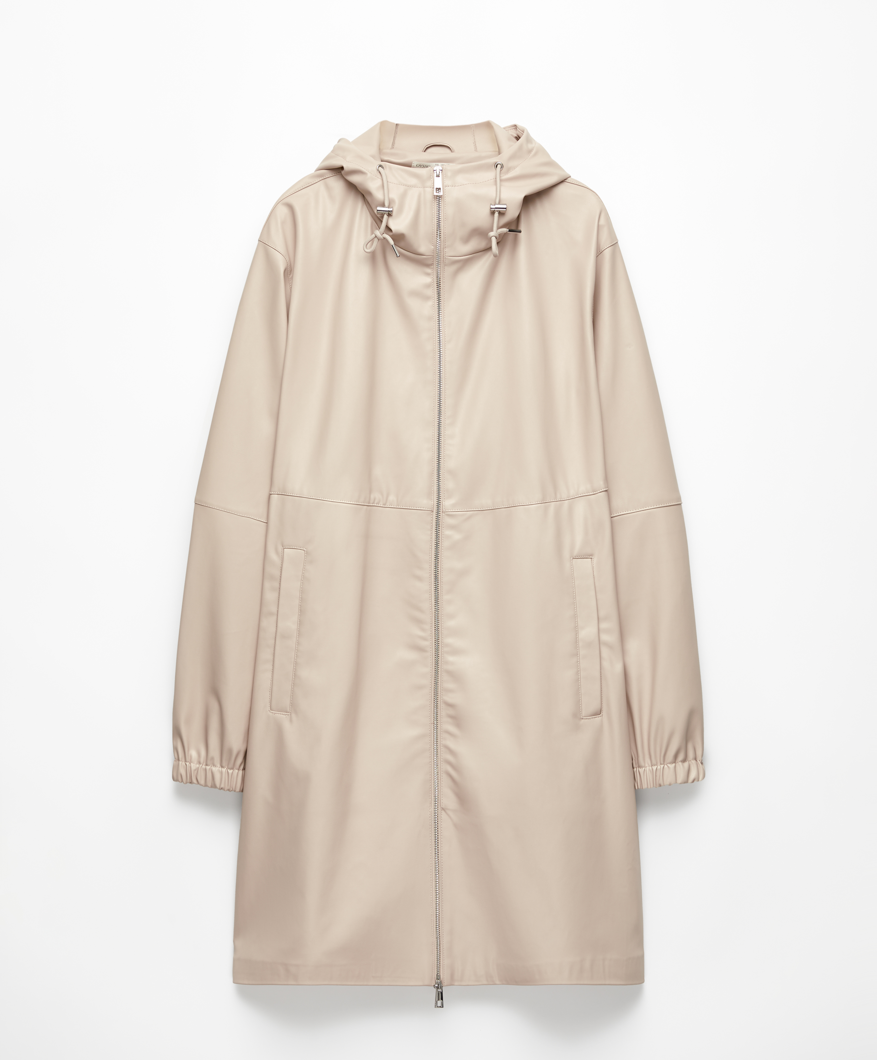 Leather-effect parka