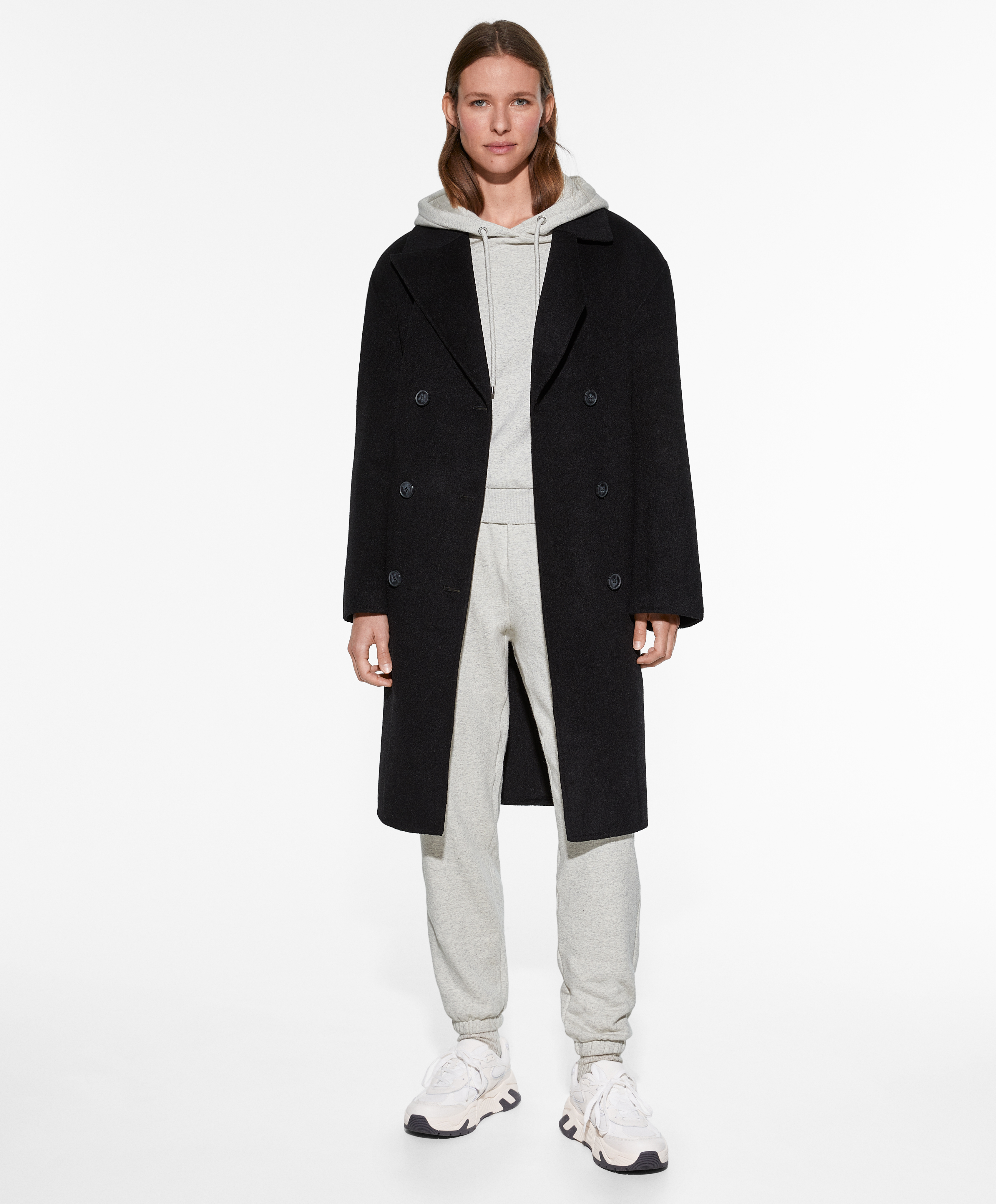 Long wool hotsell blend coat