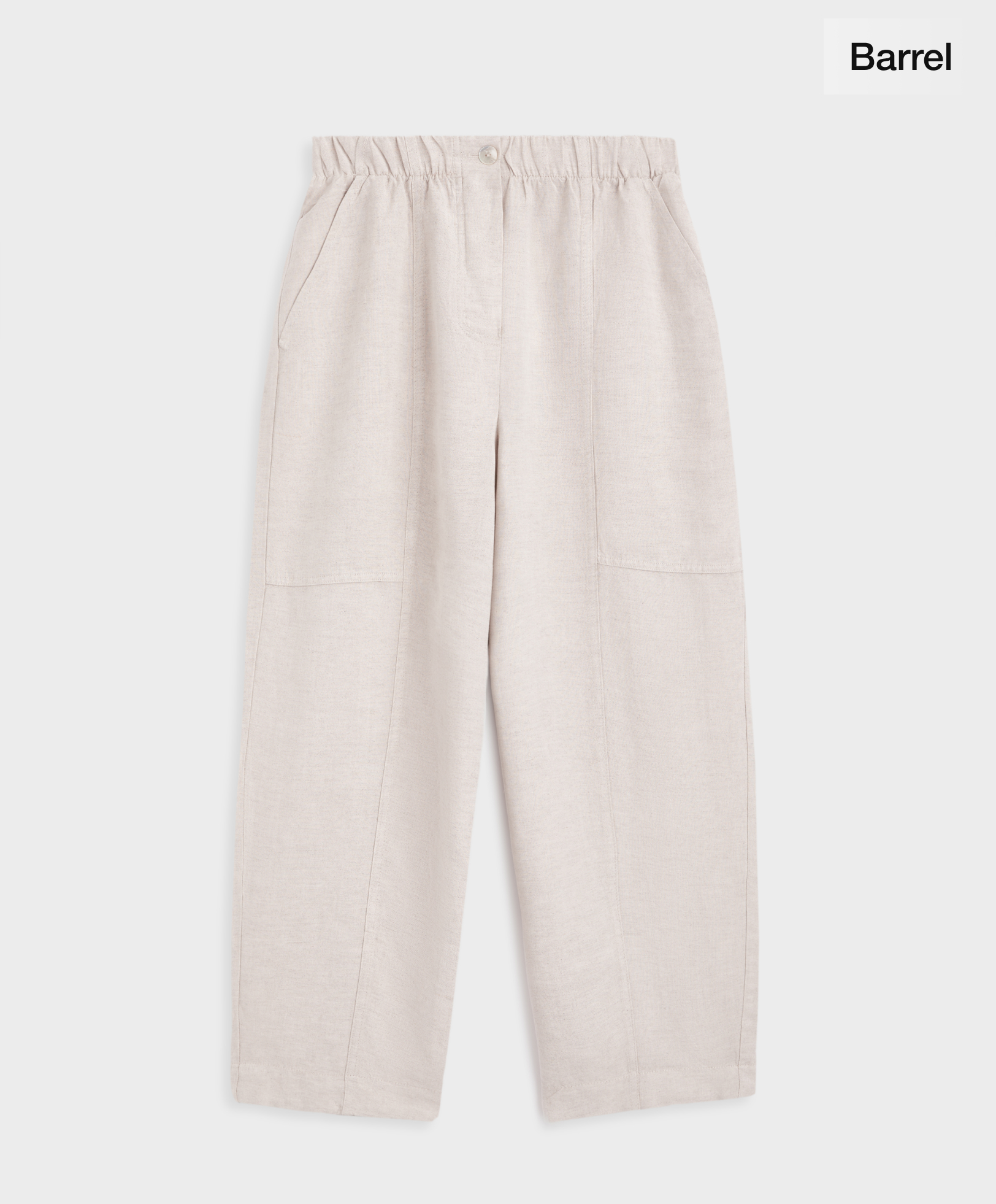 Linen barrel trousers