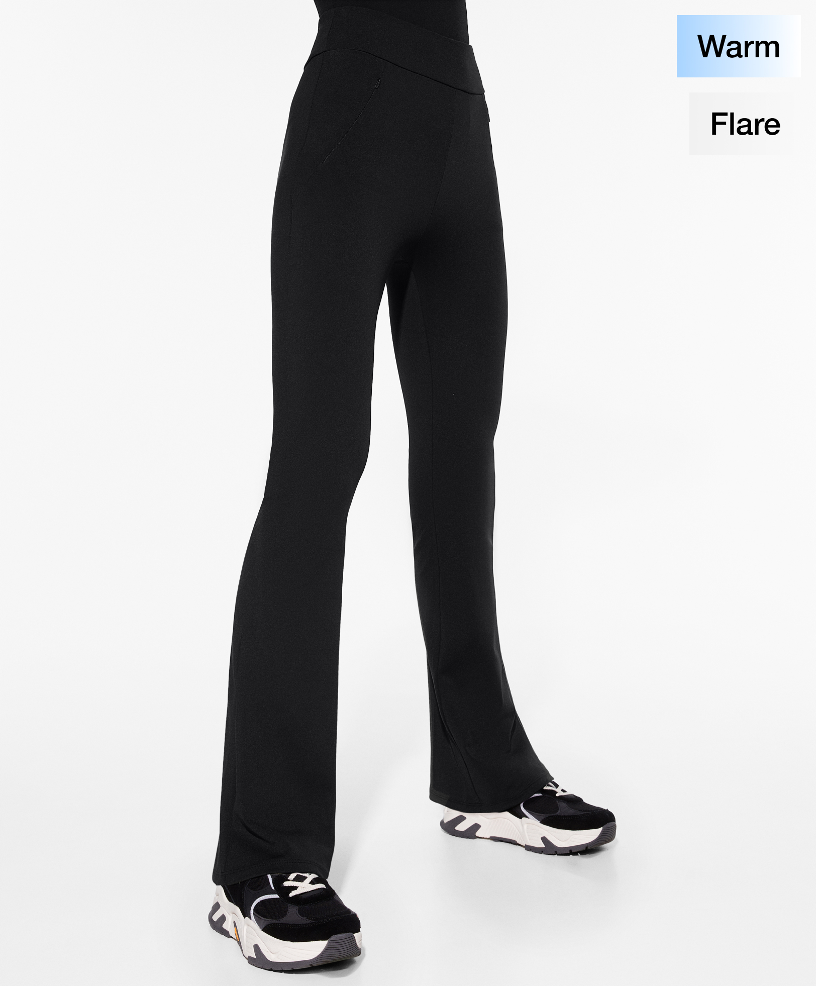 Warm flare trousers