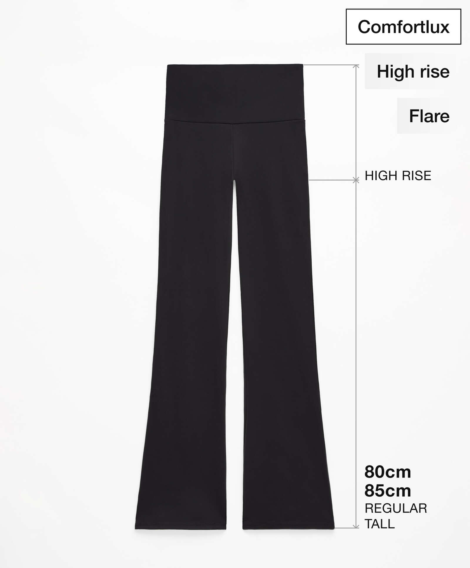 High rise comfortlux leggings - black